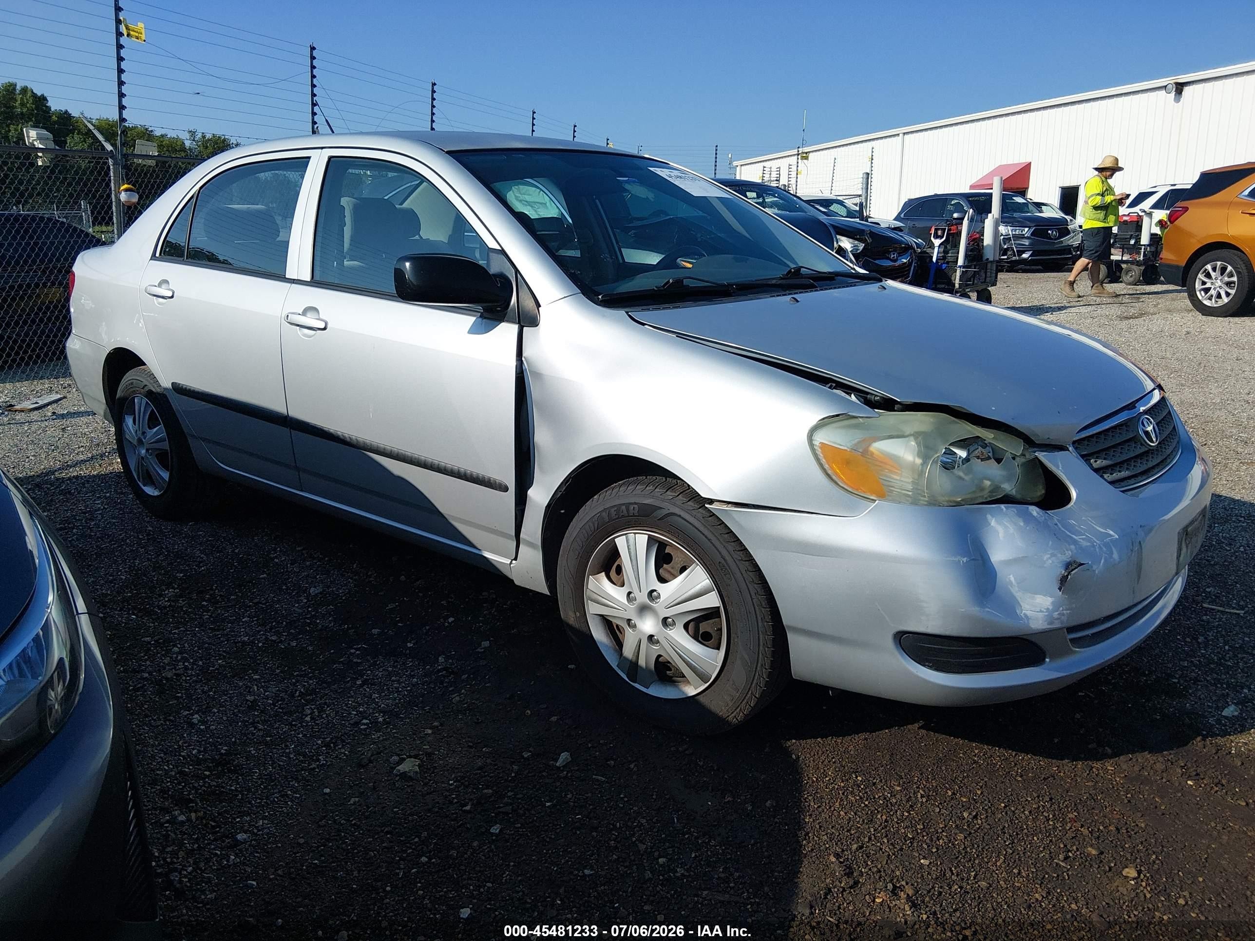 2007 Toyota Corolla Ce Silver vin: 2T1BR32E07C796256
