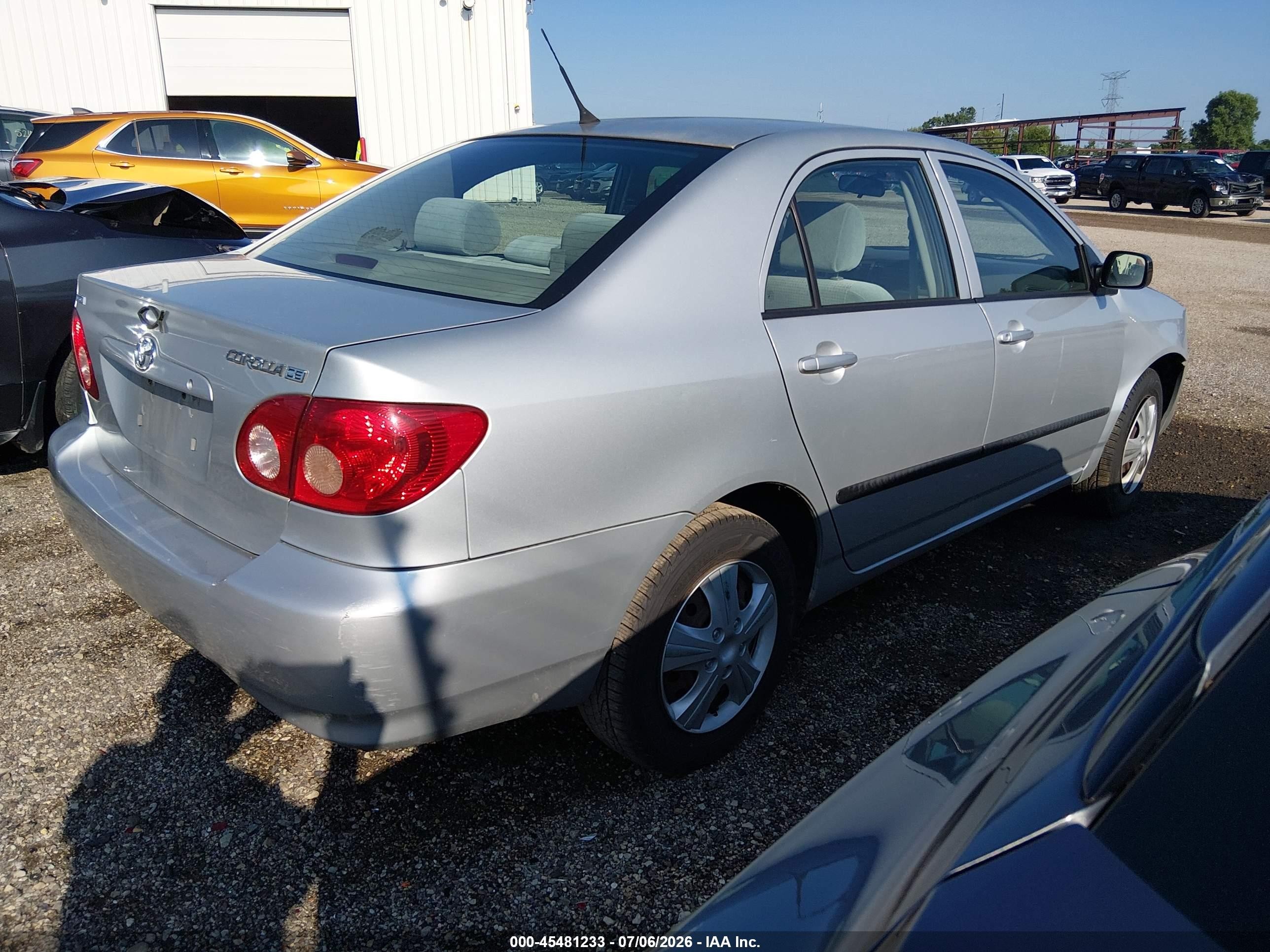2007 Toyota Corolla Ce Silver vin: 2T1BR32E07C796256
