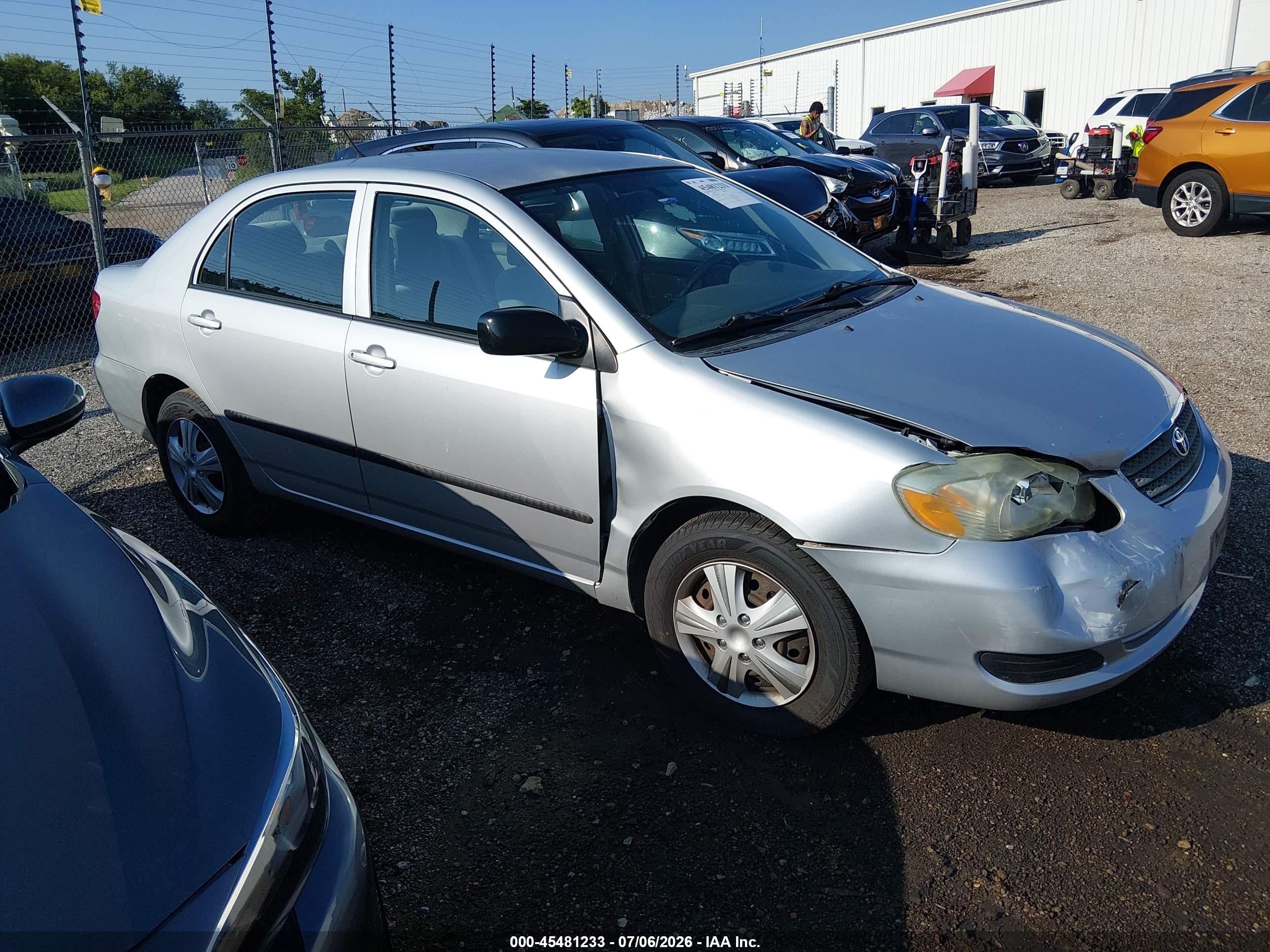 2007 Toyota Corolla Ce Silver vin: 2T1BR32E07C796256