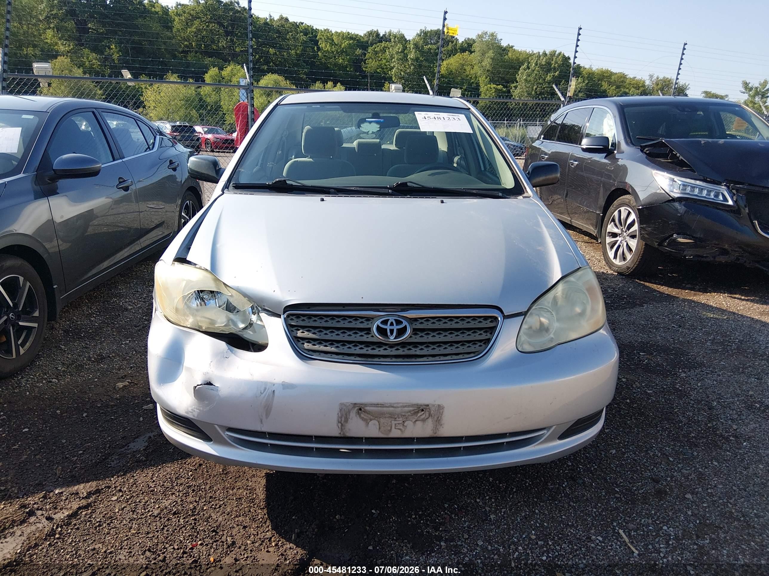 2007 Toyota Corolla Ce Silver vin: 2T1BR32E07C796256