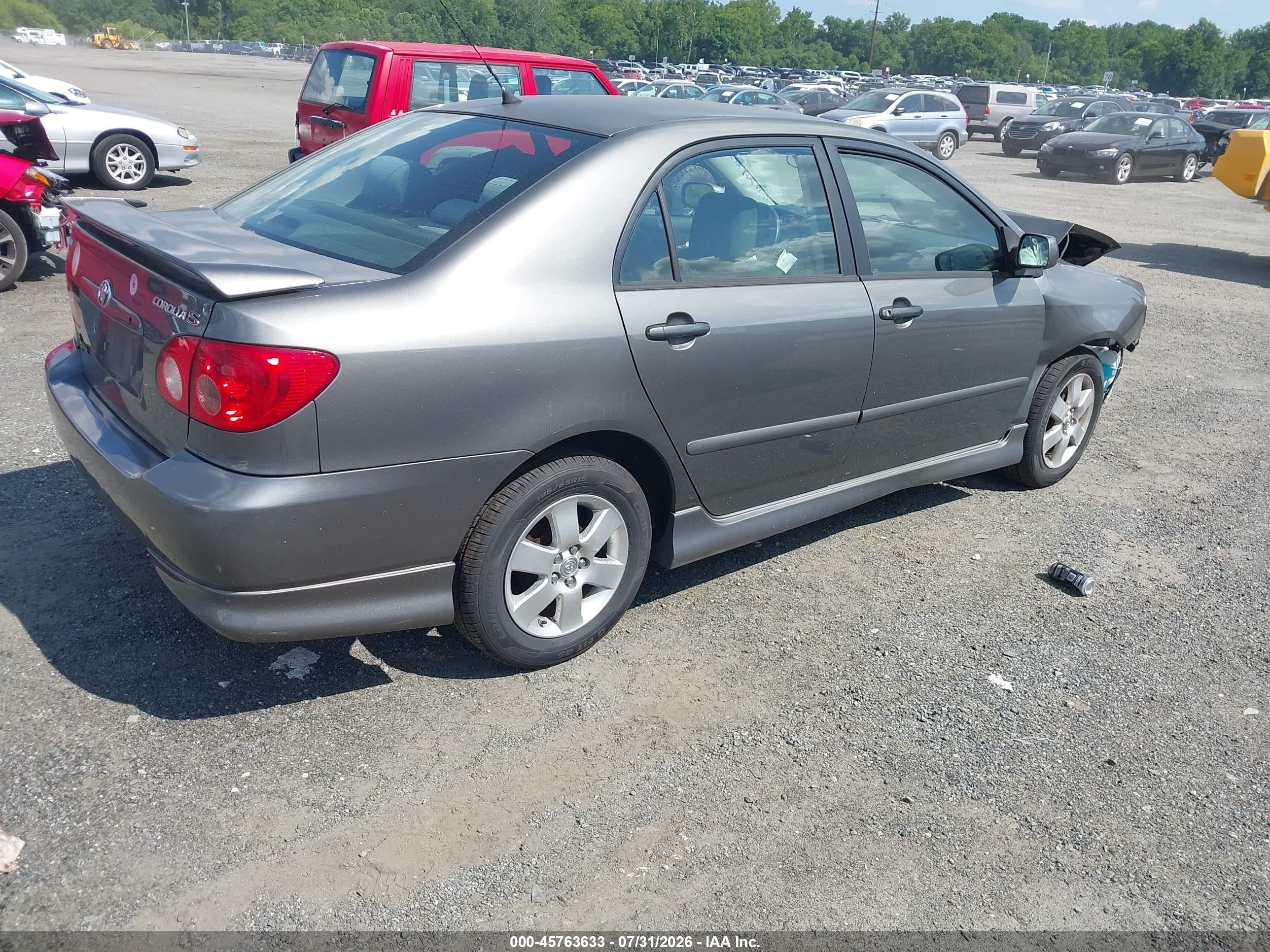 2008 Toyota Corolla S Gray vin: 2T1BR32E08C873127