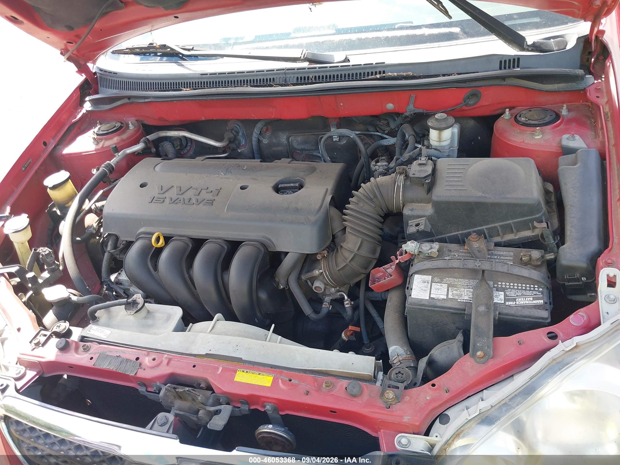 2008 Toyota Corolla S Red vin: 2T1BR32E08C904828
