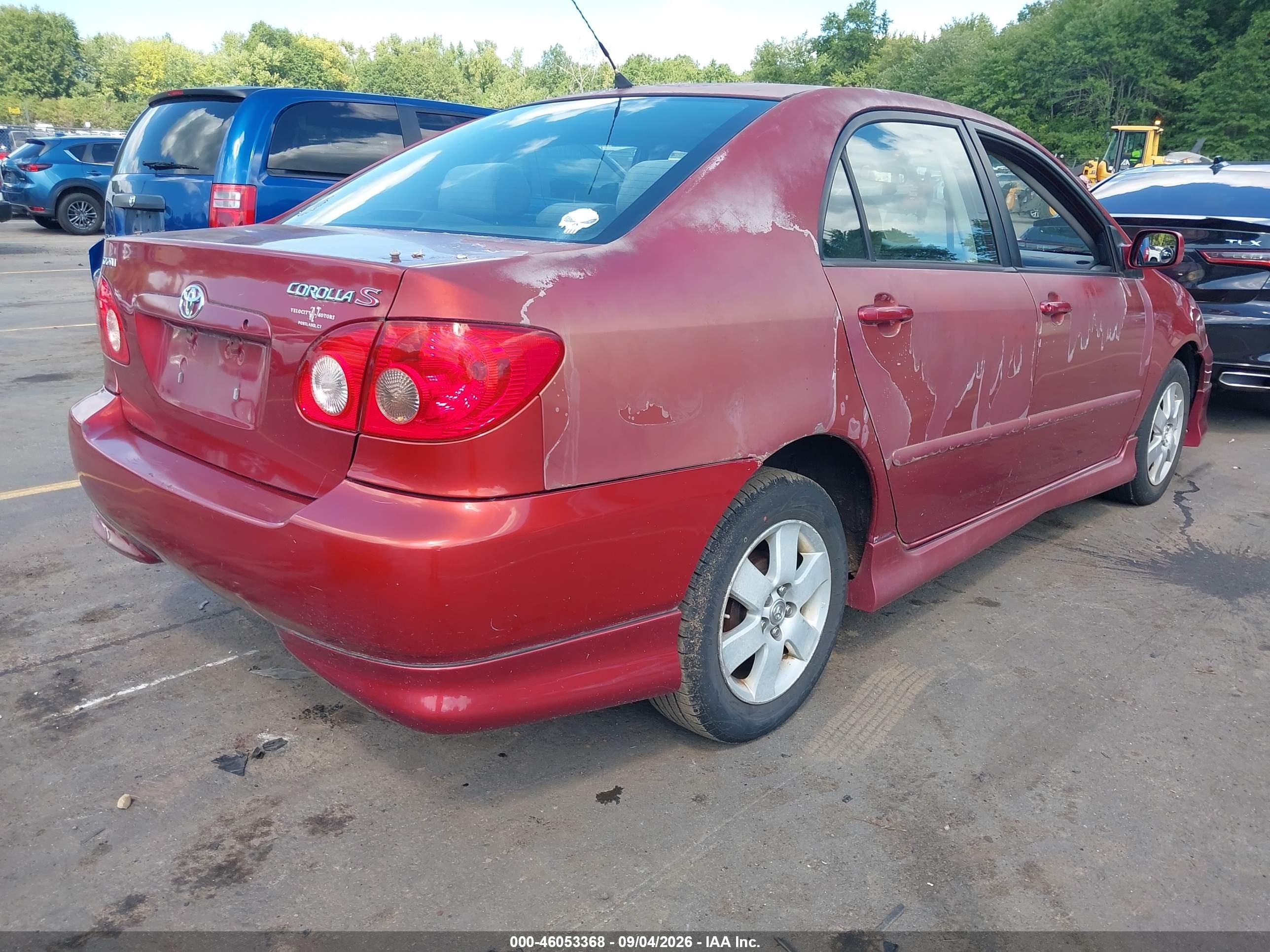 2008 Toyota Corolla S Red vin: 2T1BR32E08C904828