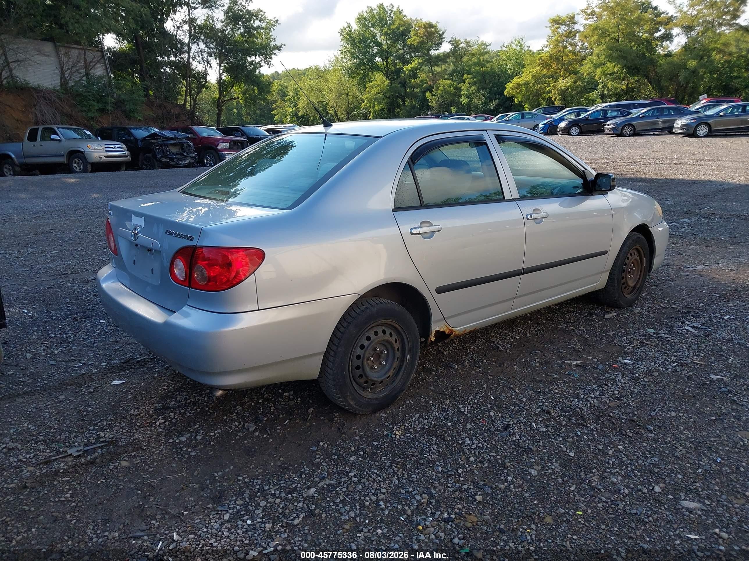 2008 Toyota Corolla Ce Gray vin: 2T1BR32E08C907549