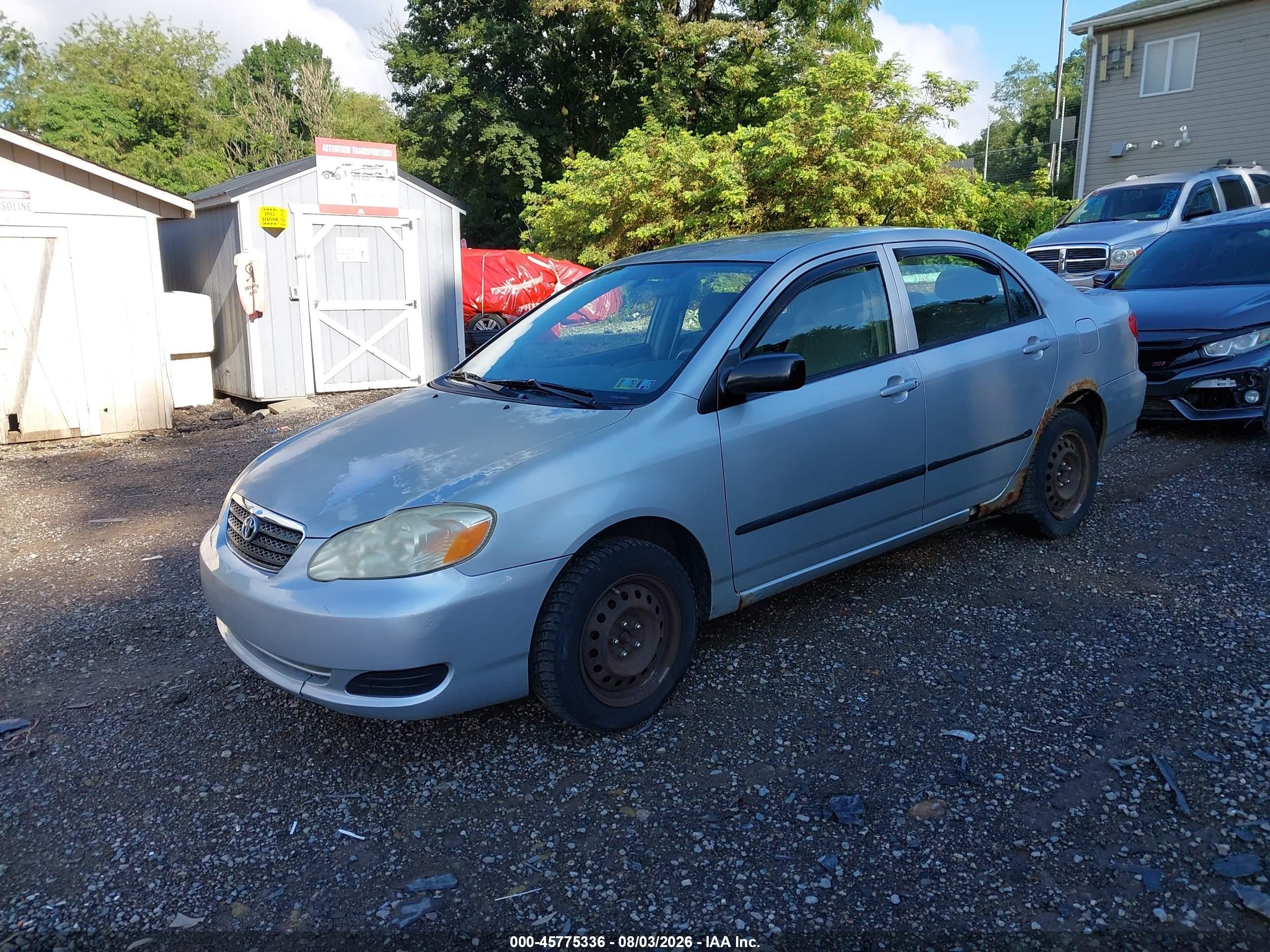 2008 Toyota Corolla Ce Gray vin: 2T1BR32E08C907549