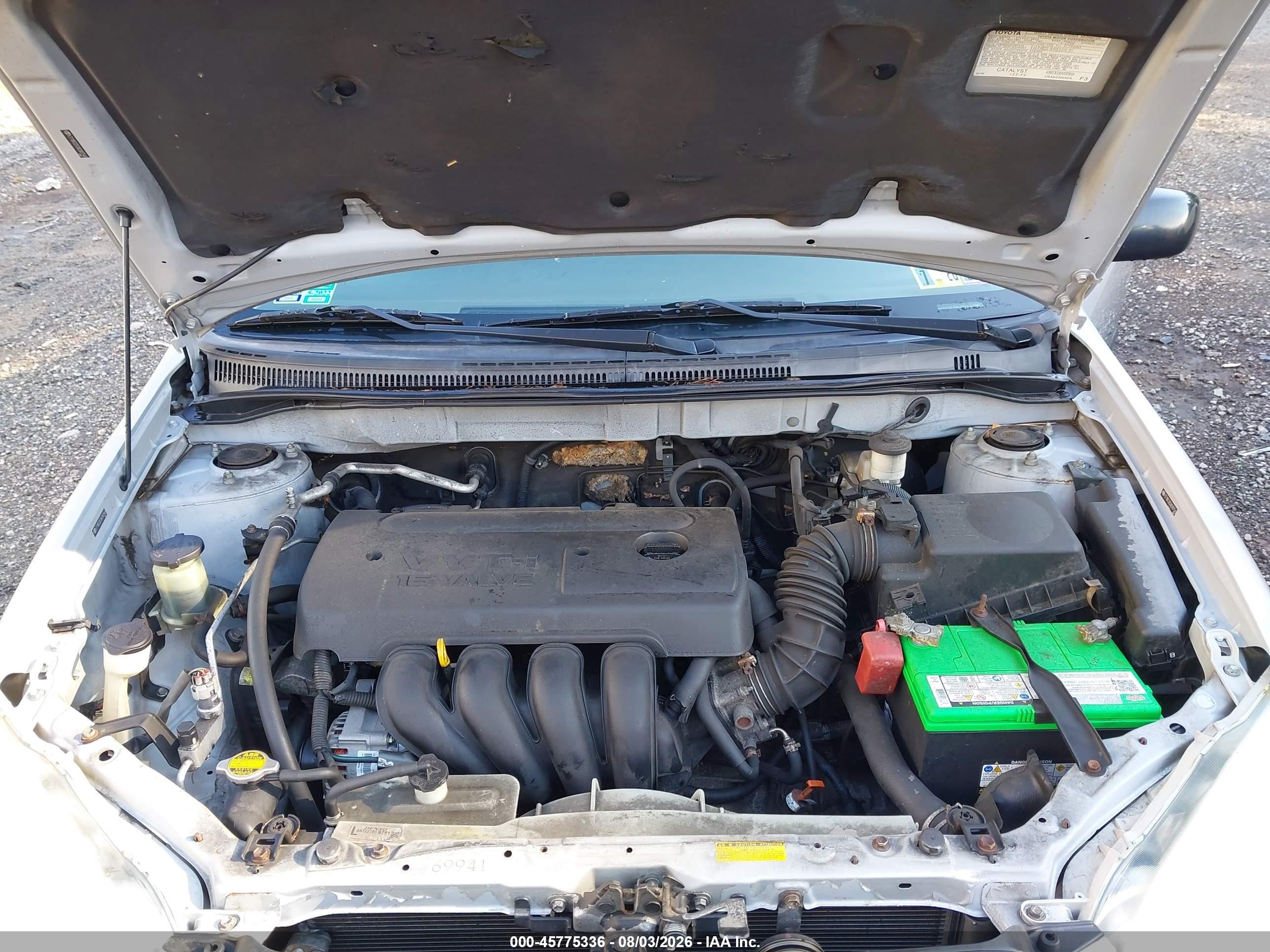 2008 Toyota Corolla Ce Gray vin: 2T1BR32E08C907549