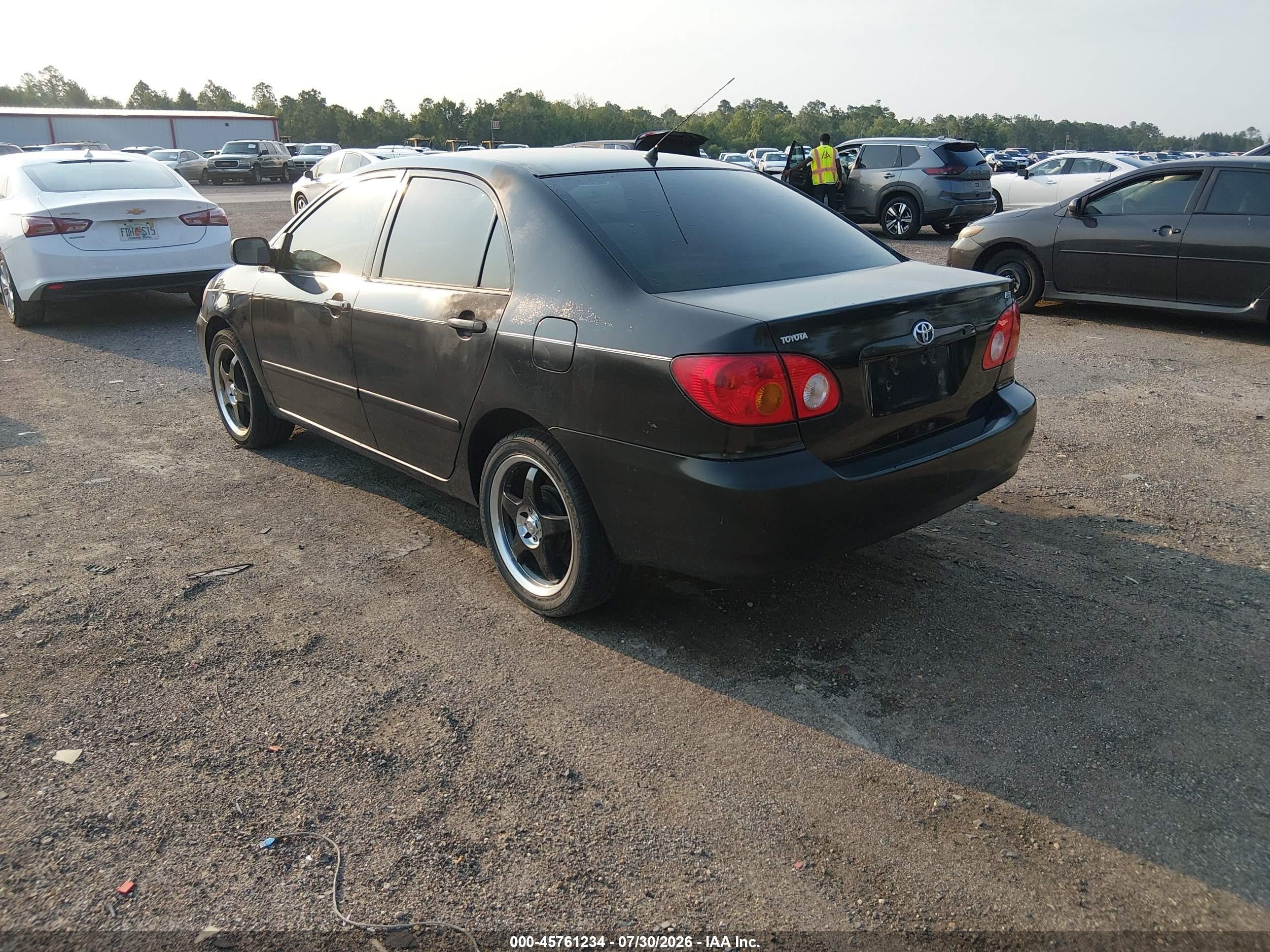 2003 Toyota Corolla Ce Black vin: 2T1BR32E13C028411