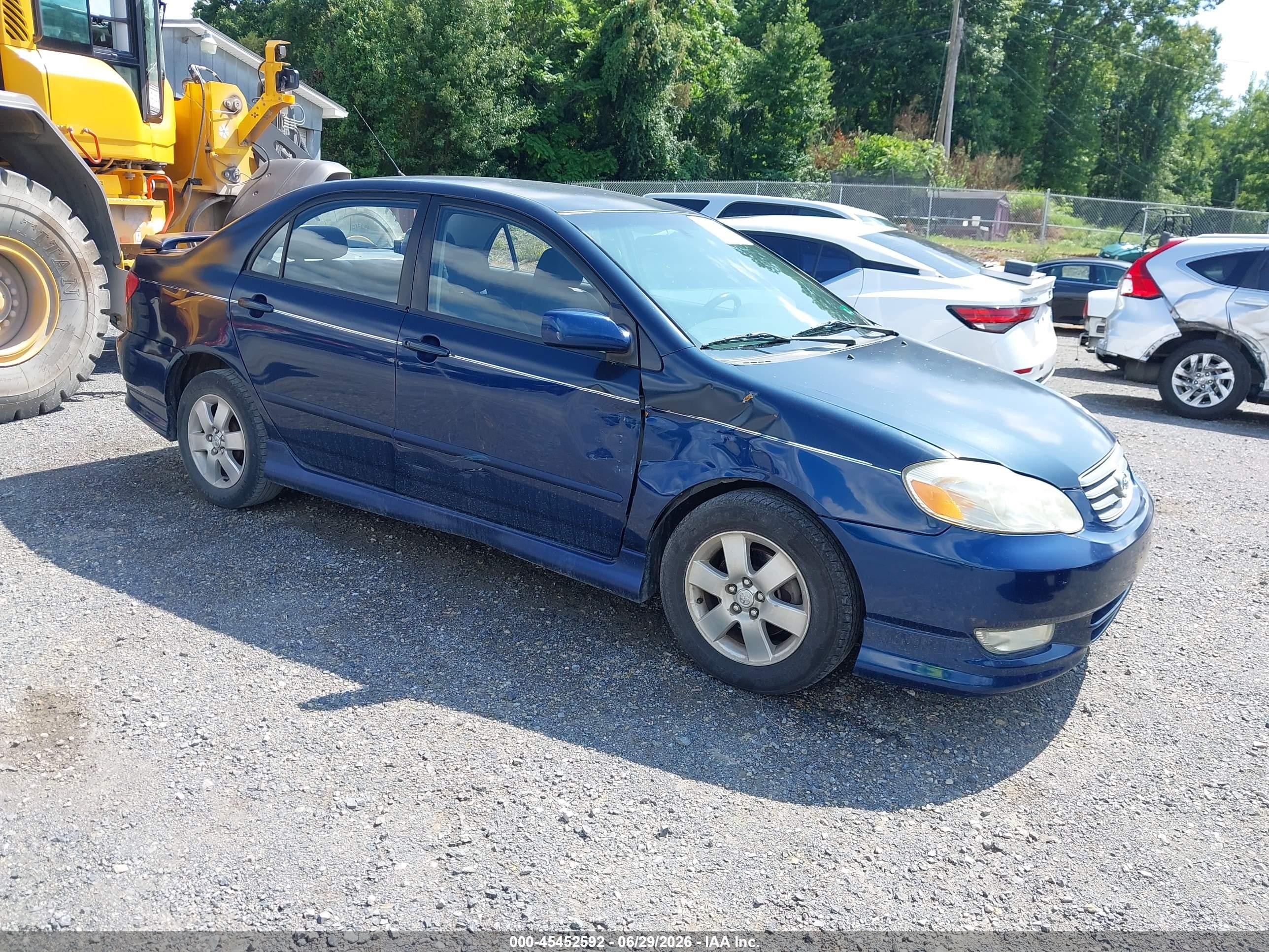 2003 Toyota Corolla S Blue vin: 2T1BR32E13C133126