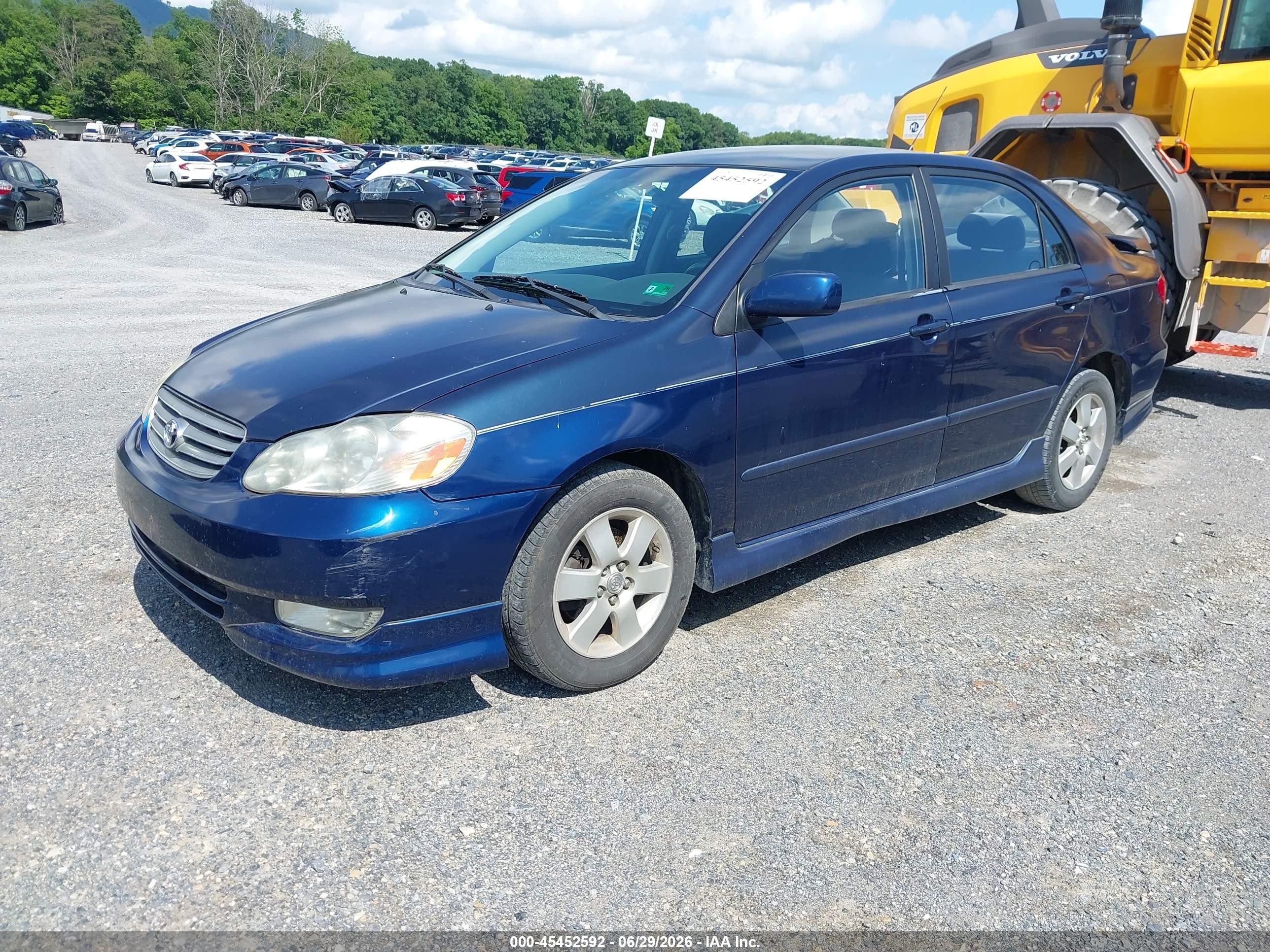 2003 Toyota Corolla S Blue vin: 2T1BR32E13C133126