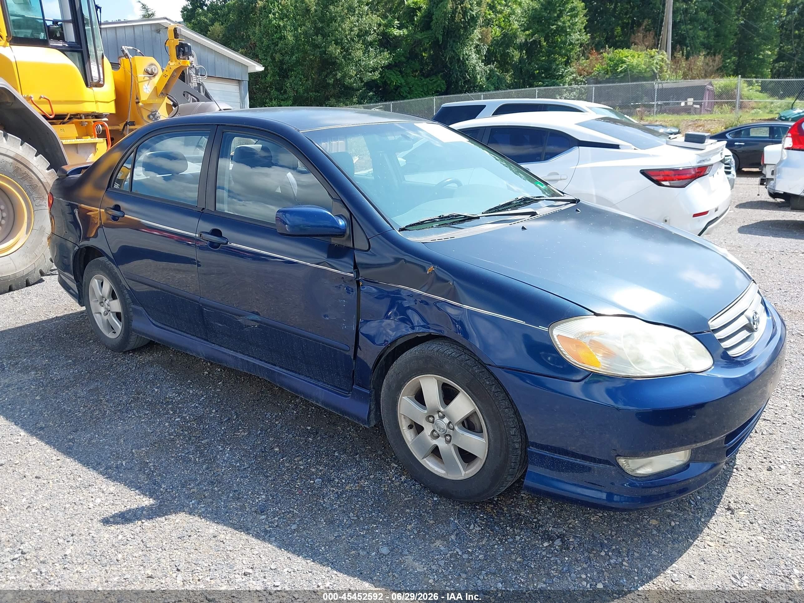 2003 Toyota Corolla S Blue vin: 2T1BR32E13C133126