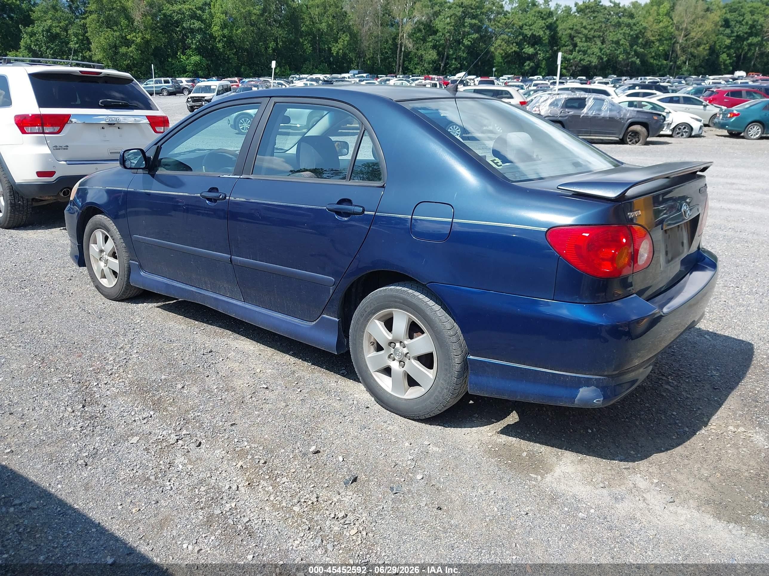 2003 Toyota Corolla S Blue vin: 2T1BR32E13C133126