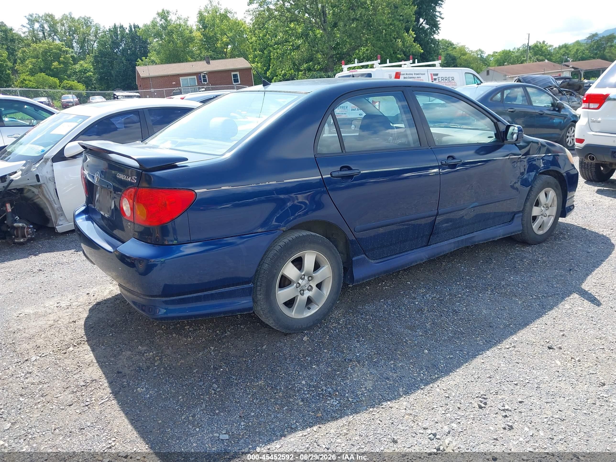 2003 Toyota Corolla S Blue vin: 2T1BR32E13C133126