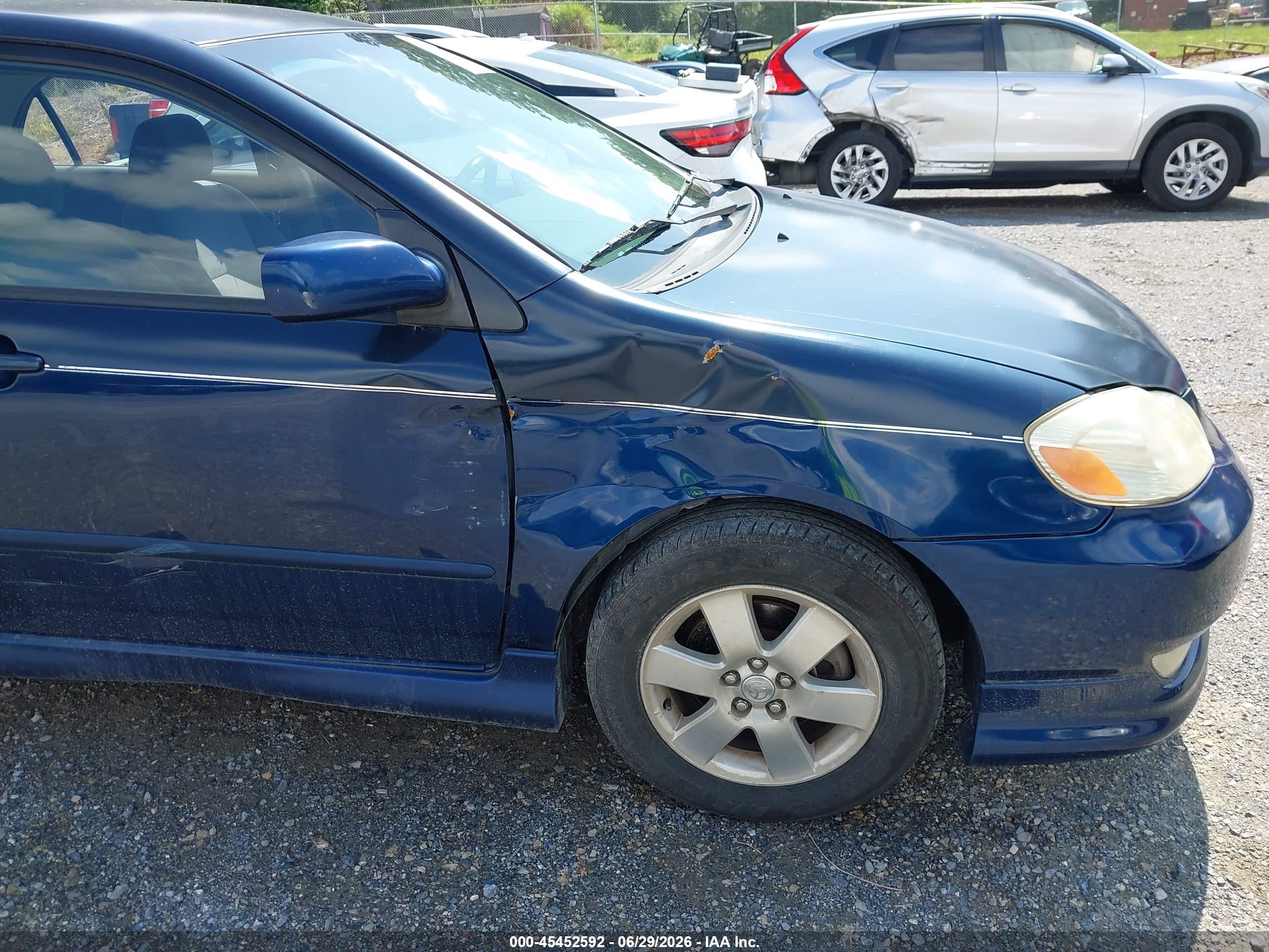 2003 Toyota Corolla S Blue vin: 2T1BR32E13C133126