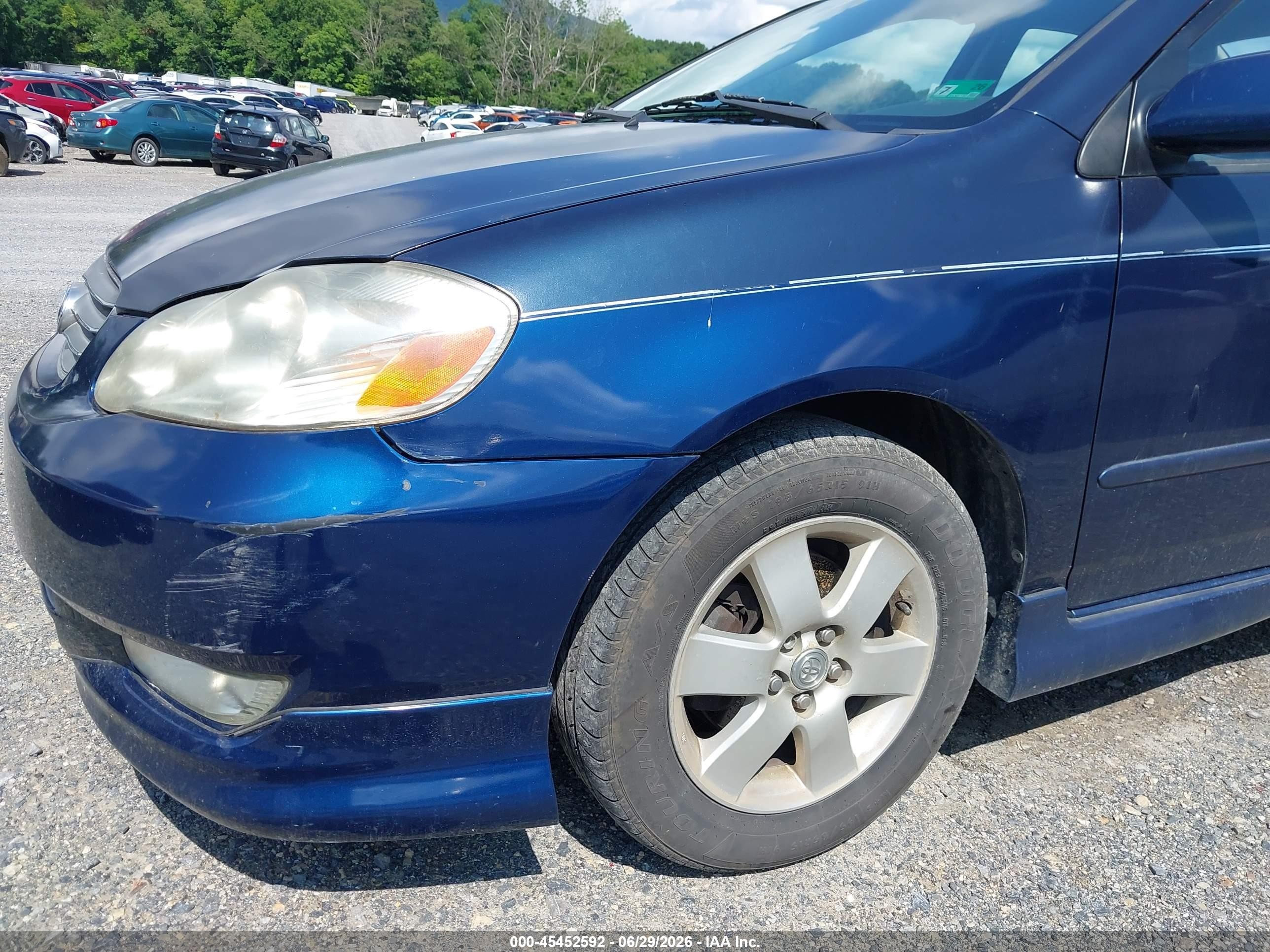 2003 Toyota Corolla S Blue vin: 2T1BR32E13C133126