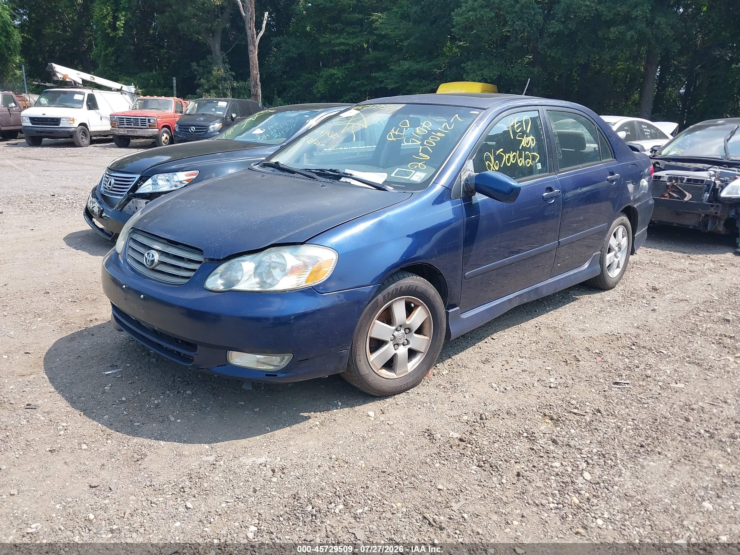 2004 Toyota Corolla S Синий vin: 2T1BR32E14C241182