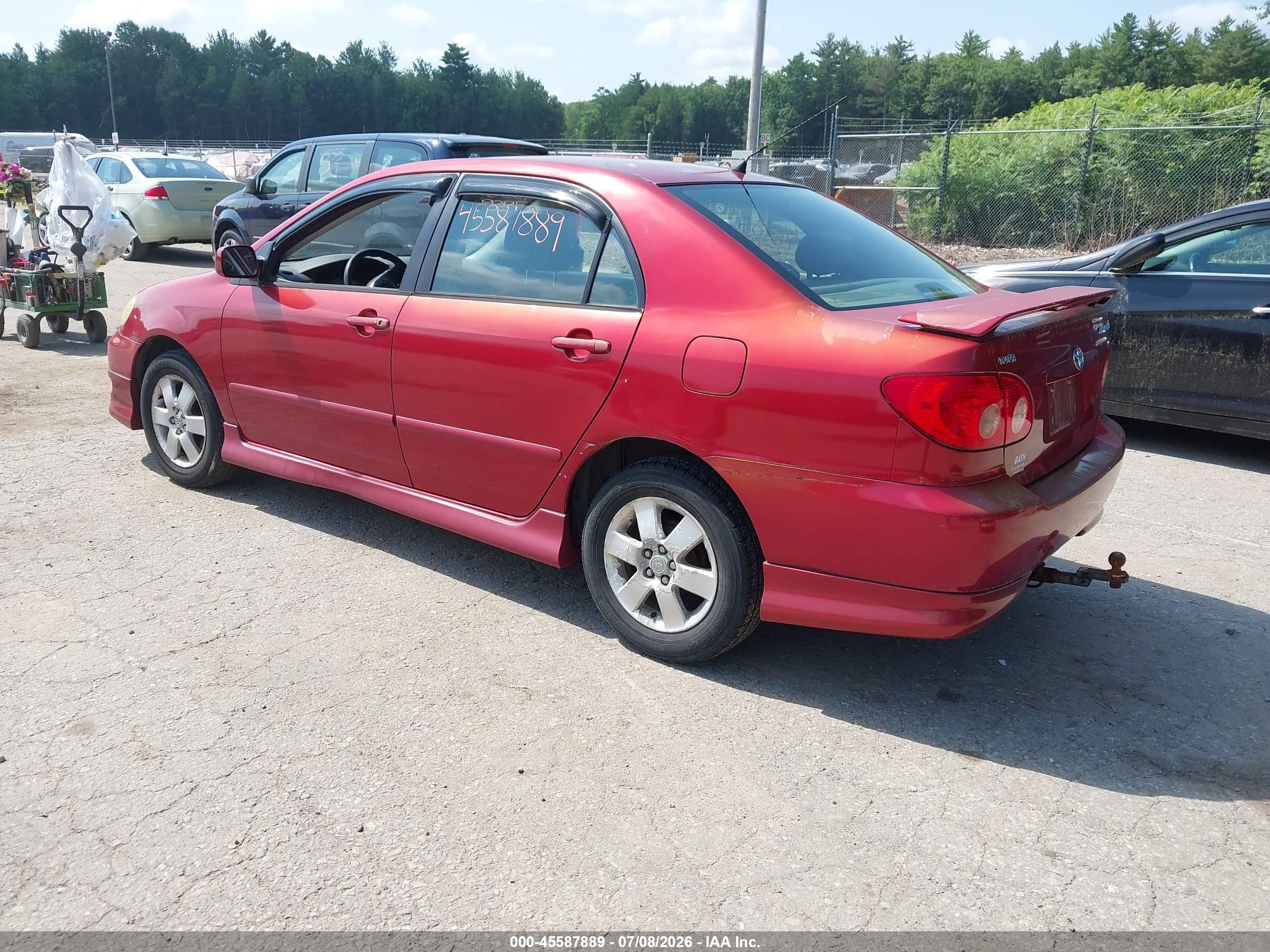2005 Toyota Corolla S Maroon vin: 2T1BR32E15C320417