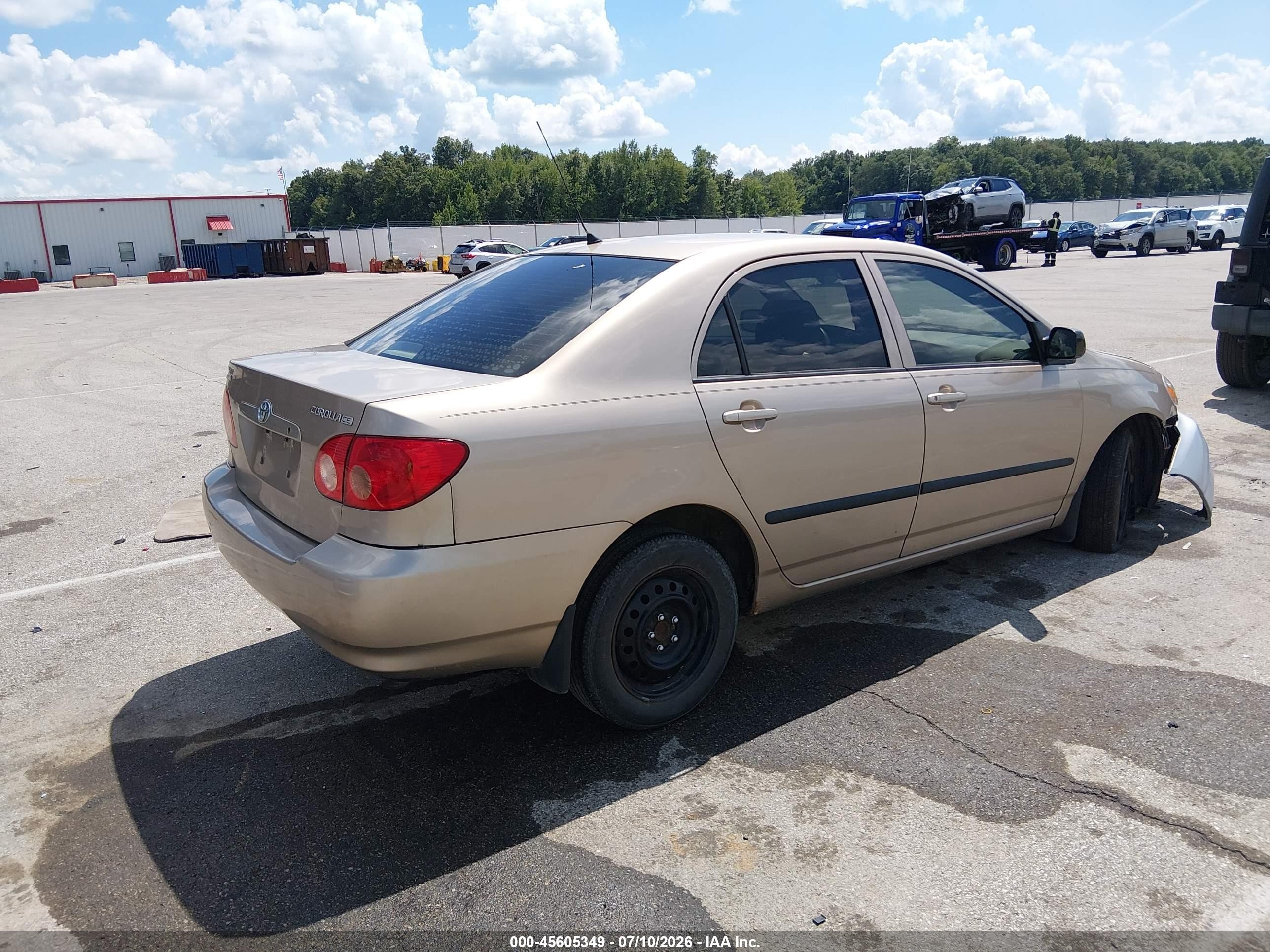 2005 Toyota Corolla Ce Tan vin: 2T1BR32E15C384070