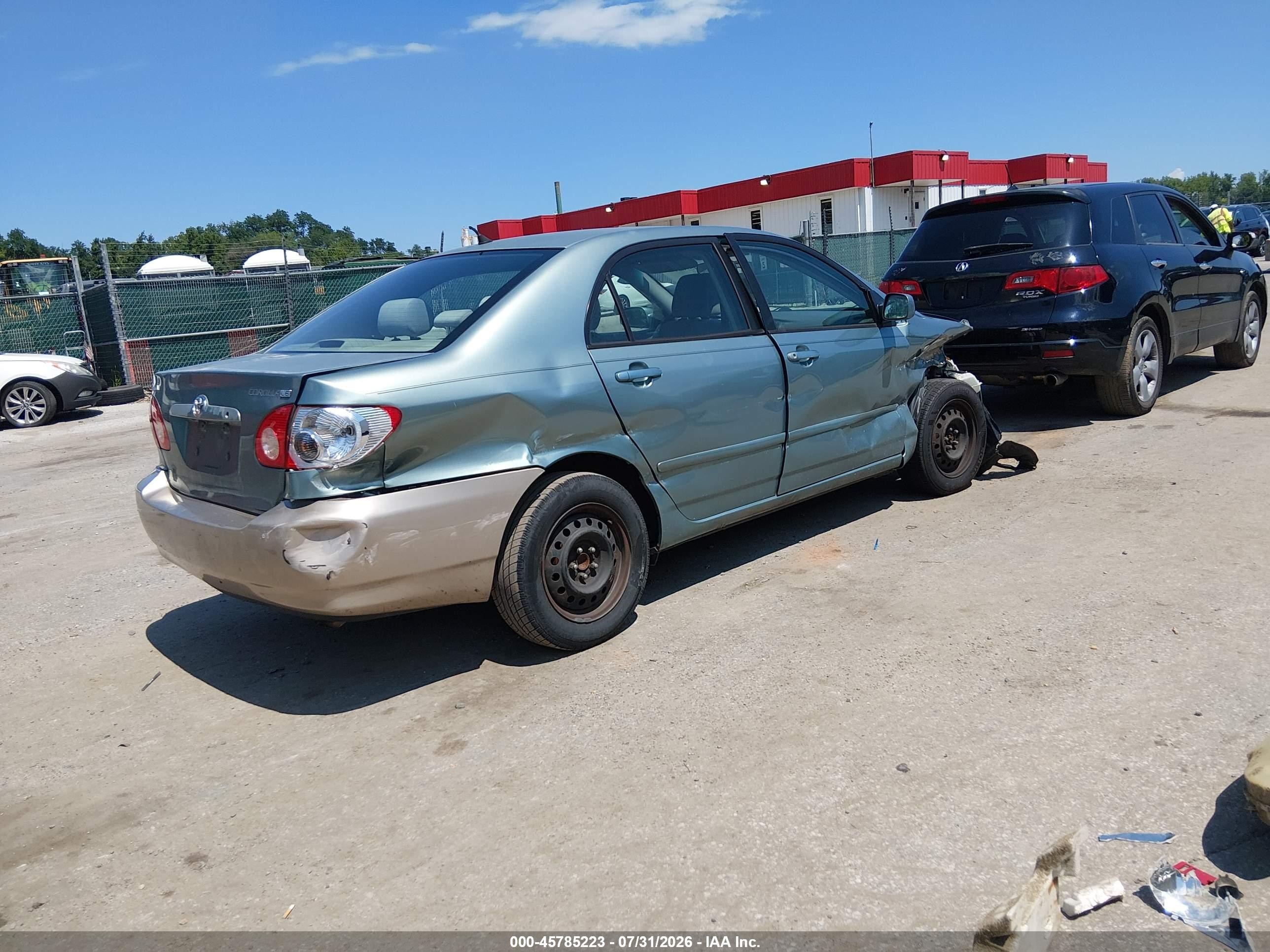 2005 Toyota Corolla Le Teal vin: 2T1BR32E15C391391