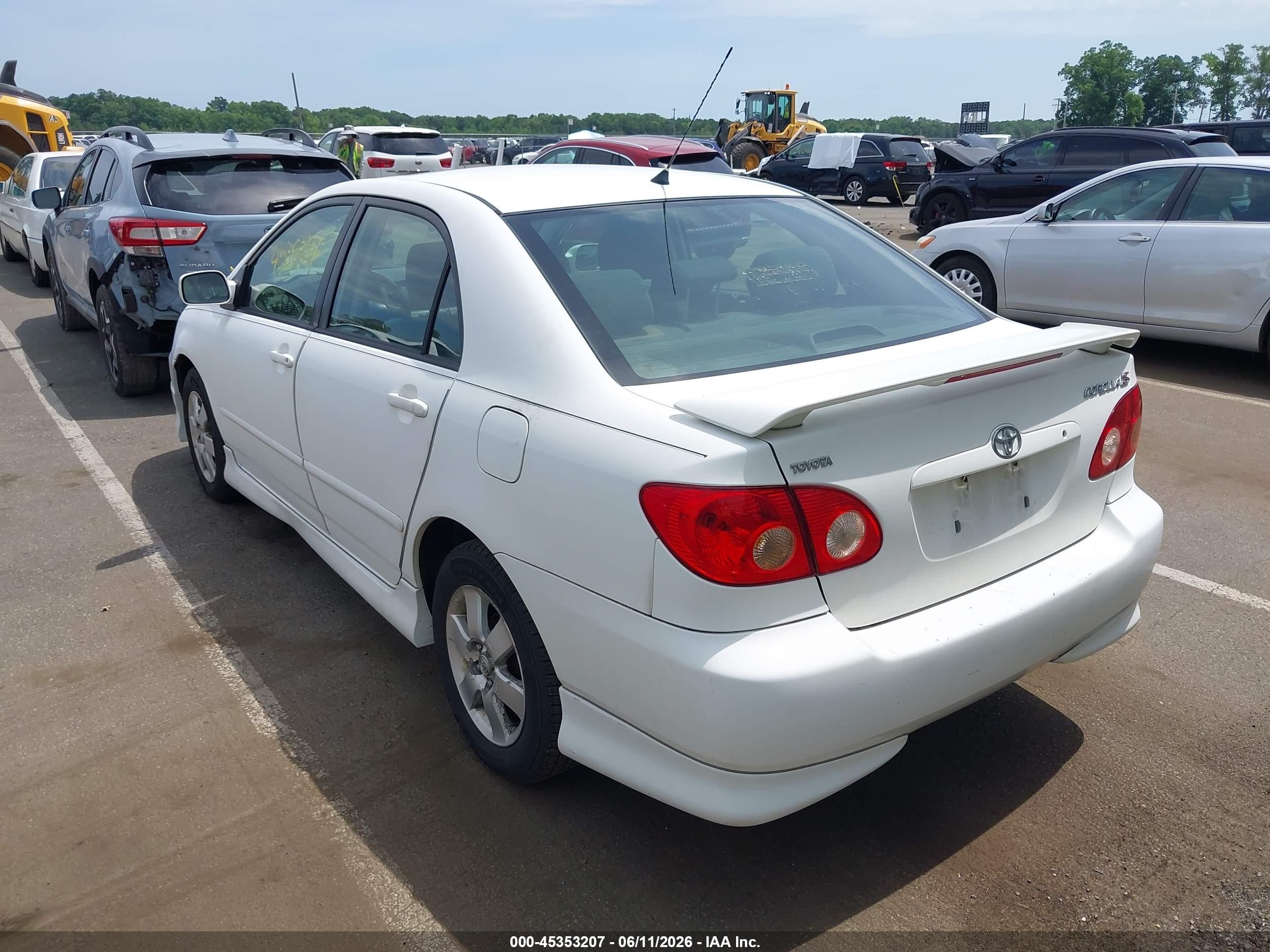 2005 Toyota Corolla S Белый vin: 2T1BR32E15C552306