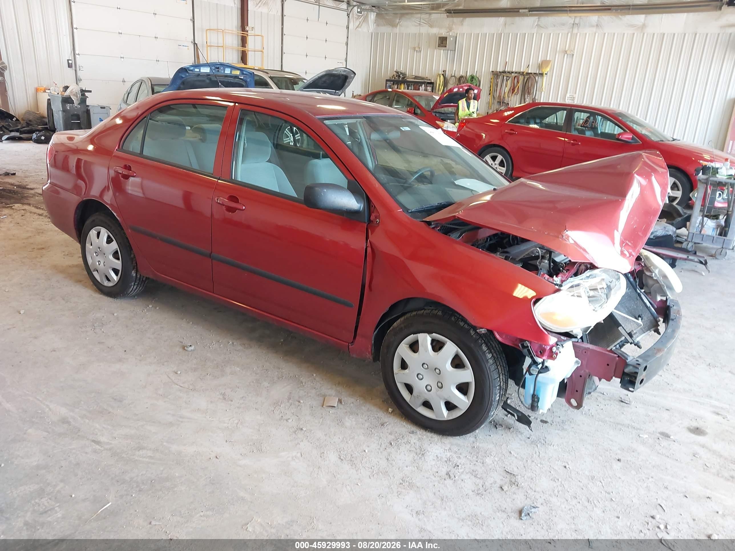 2005 Toyota Corolla Ce Red vin: 2T1BR32E15C557506