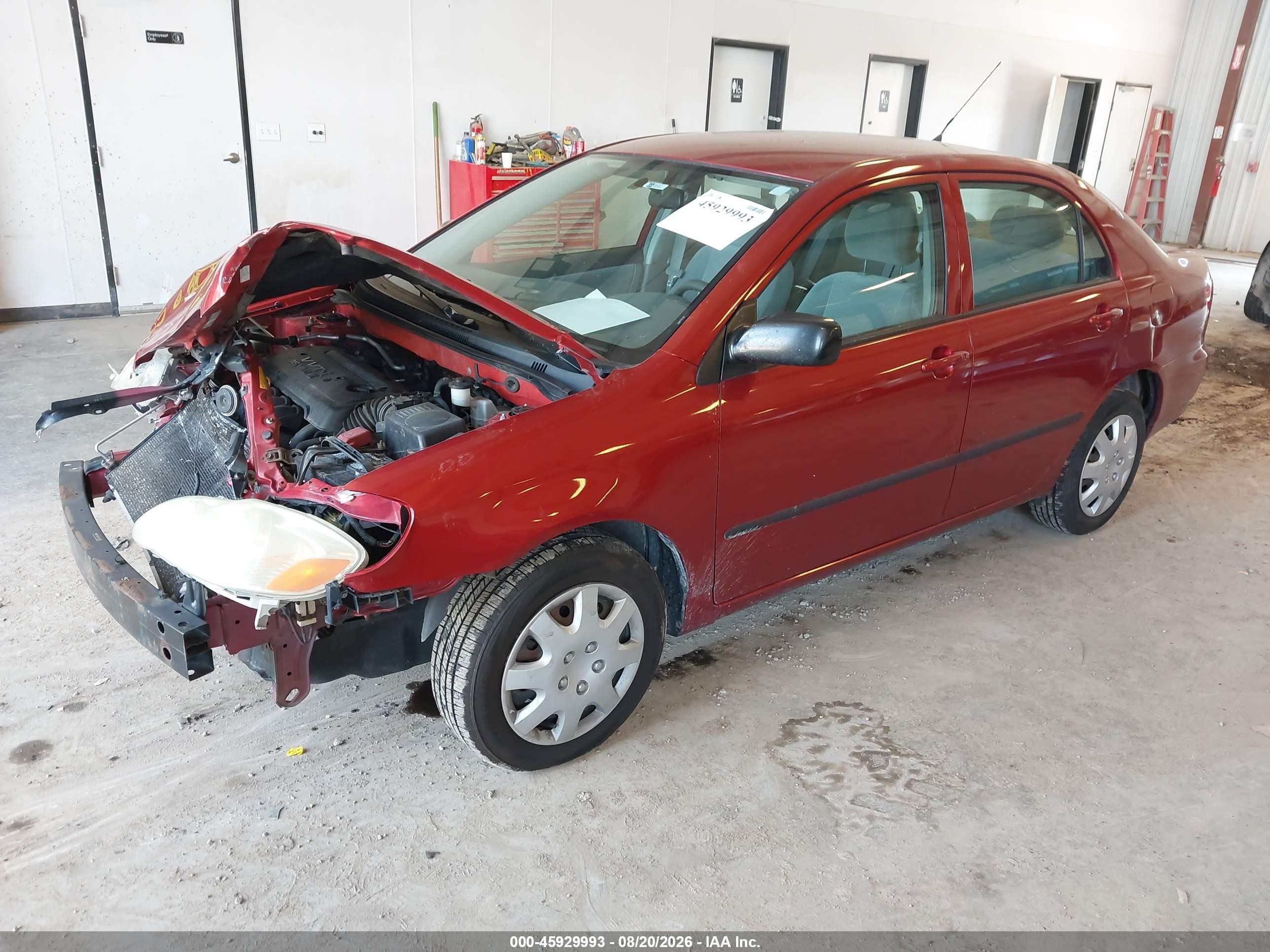 2005 Toyota Corolla Ce Red vin: 2T1BR32E15C557506