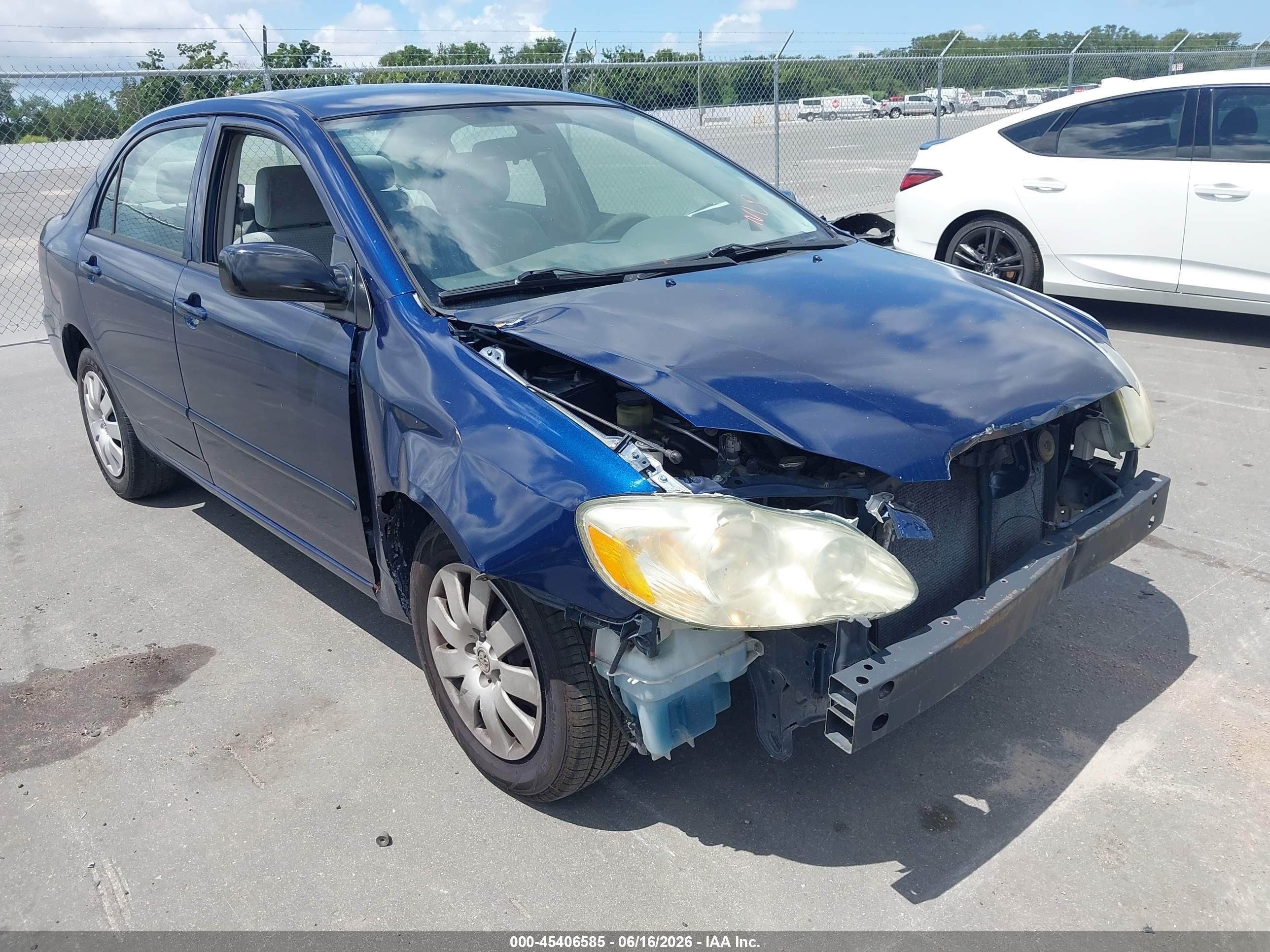 2006 Toyota Corolla Ce Blue vin: 2T1BR32E16C636174