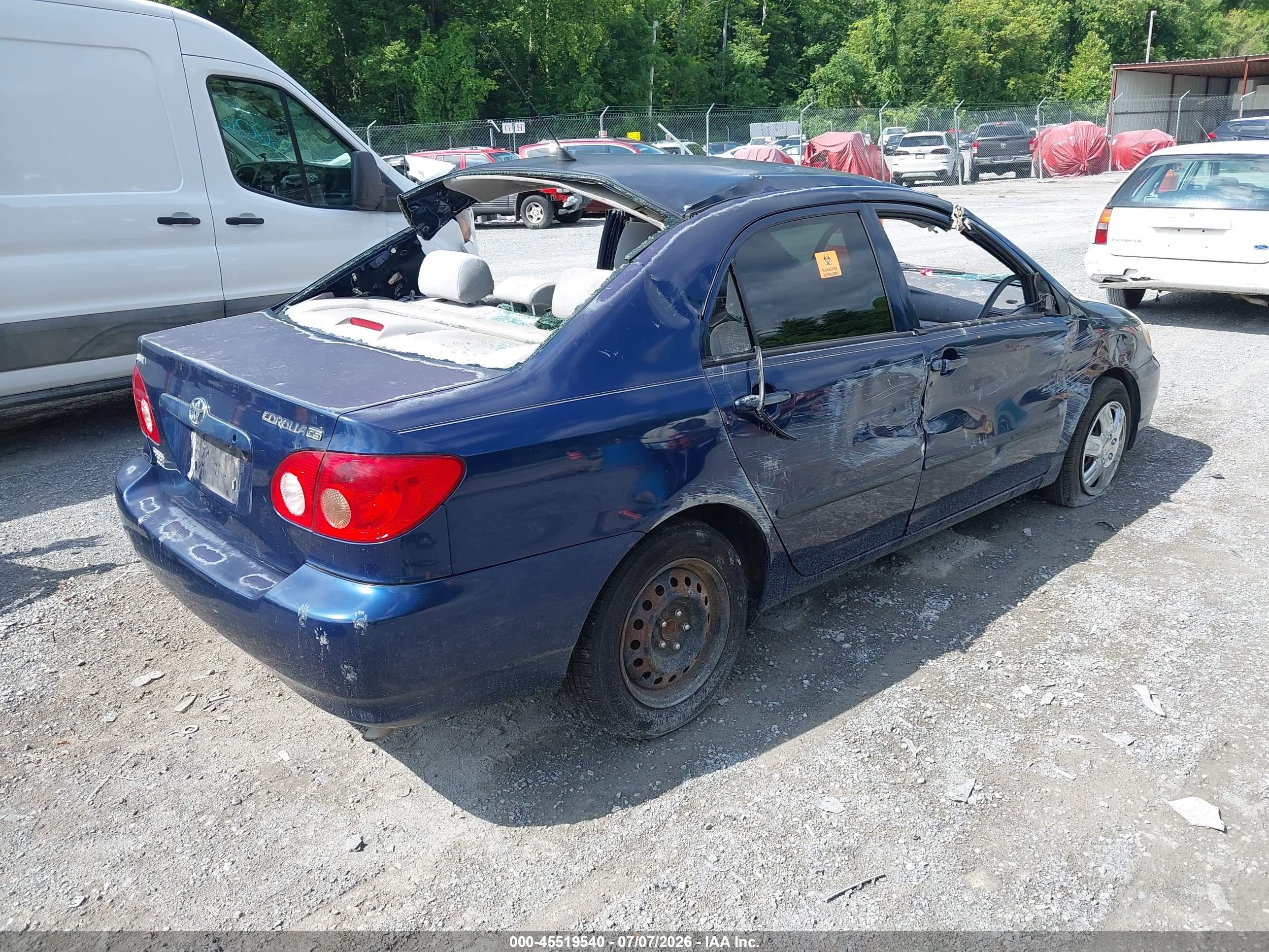 2006 Toyota Corolla Ce Blue vin: 2T1BR32E16C692244