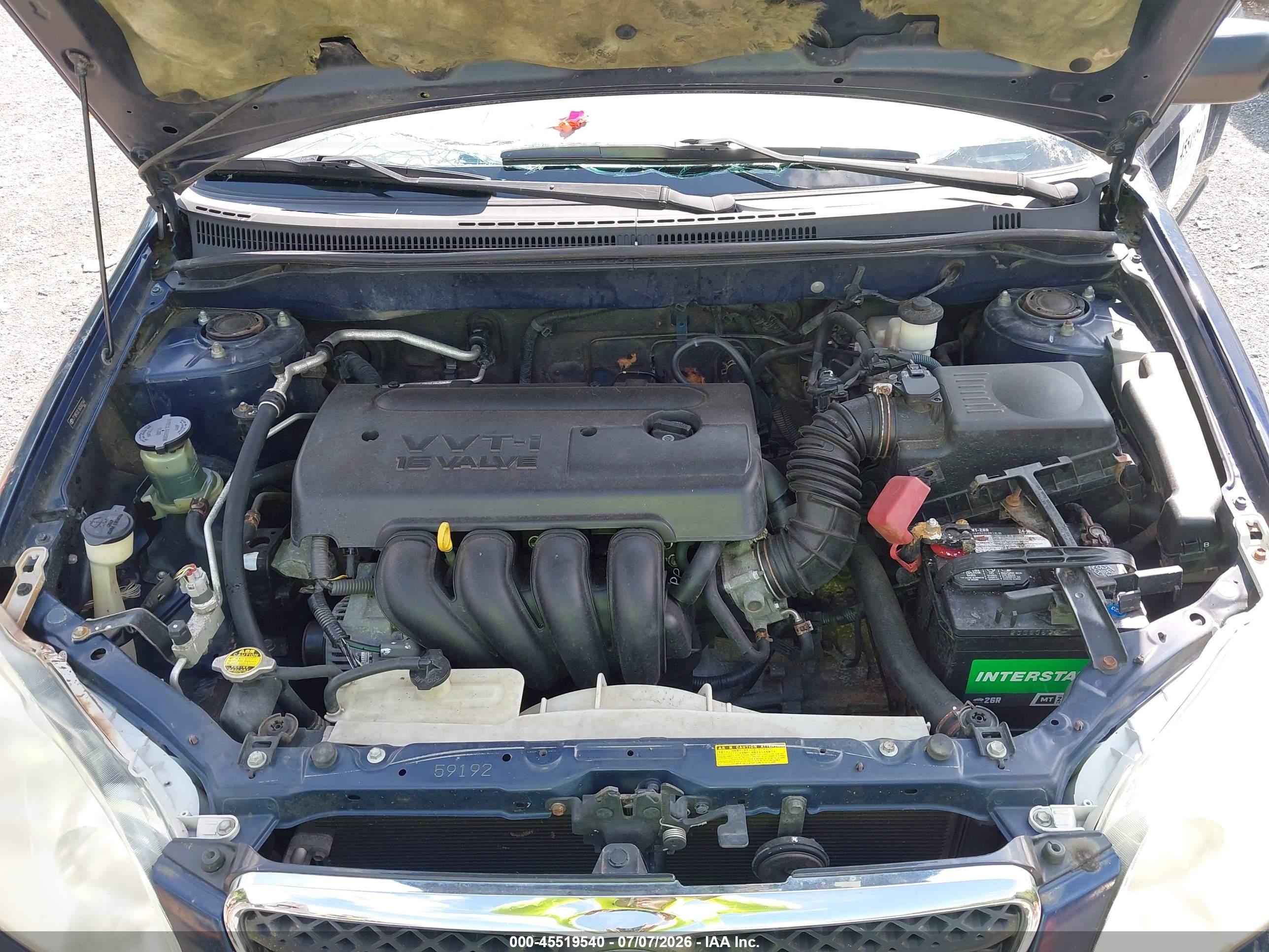 2006 Toyota Corolla Ce Blue vin: 2T1BR32E16C692244