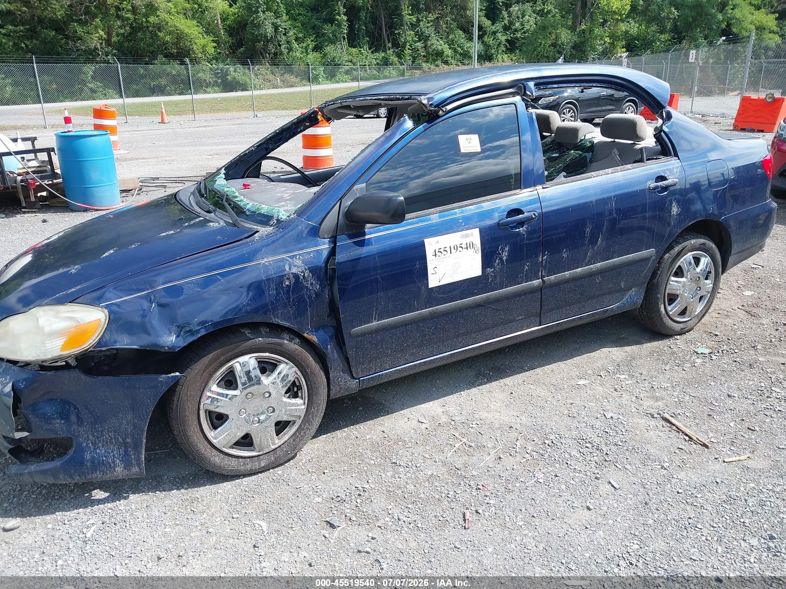 2006 Toyota Corolla Ce Blue vin: 2T1BR32E16C692244