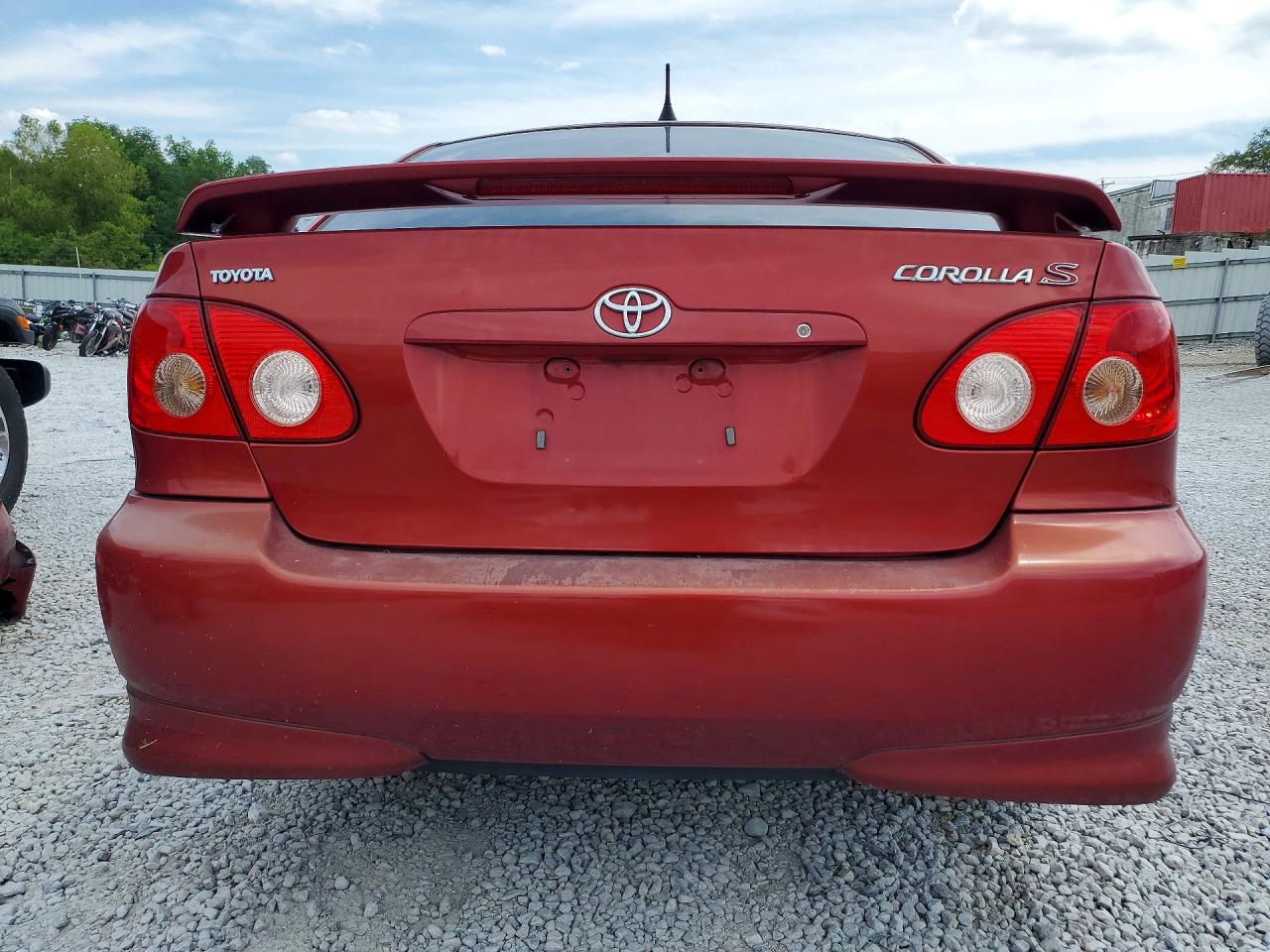2006 Toyota Corolla S Red vin: 2T1BR32E16C701265