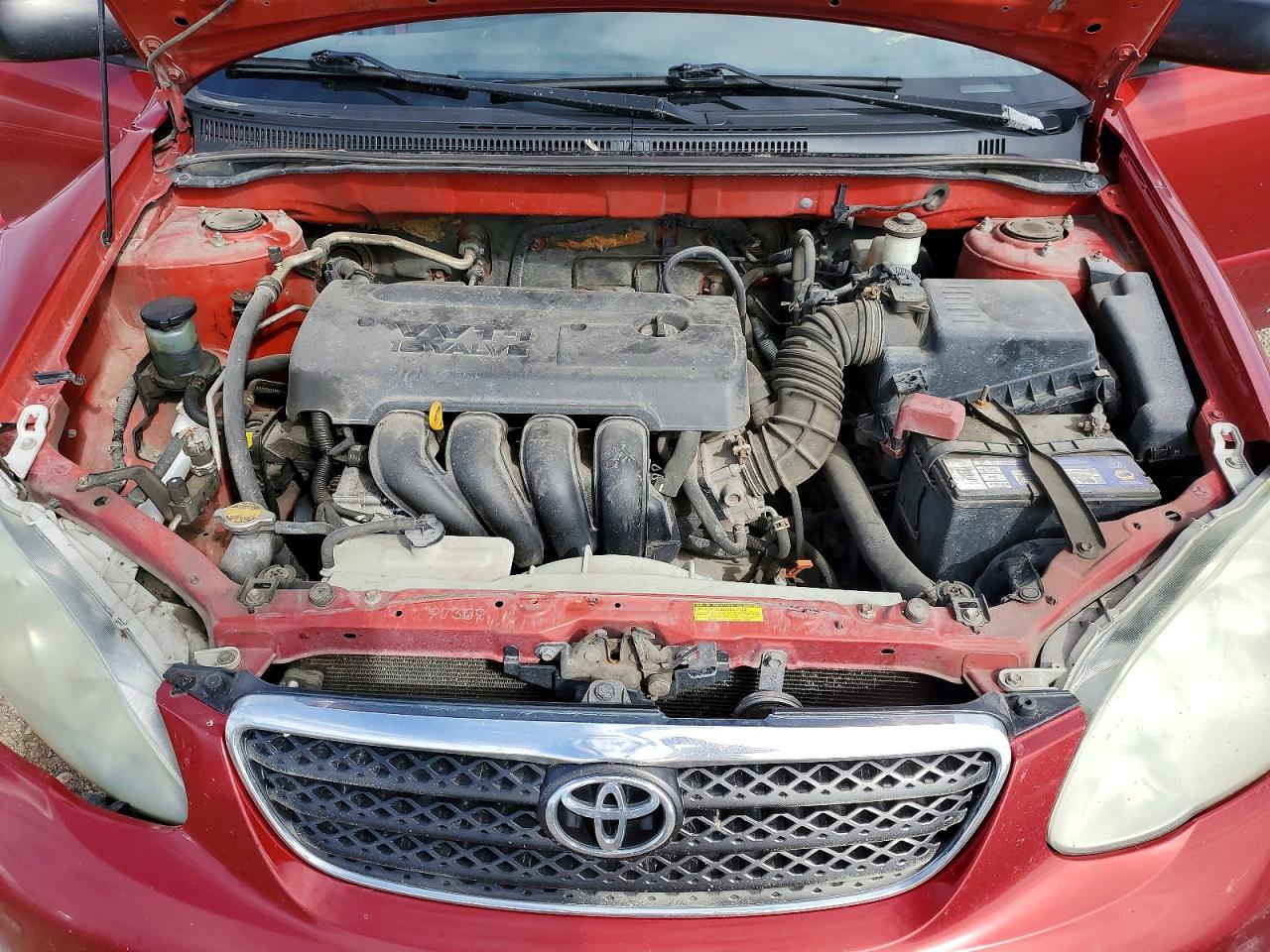 2007 Toyota Corolla Ce Red vin: 2T1BR32E17C716012