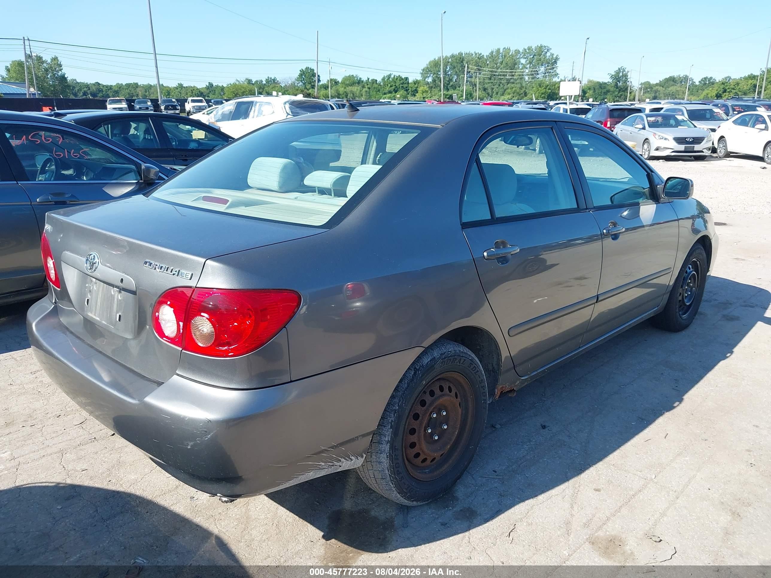 2007 Toyota Corolla Le Gray vin: 2T1BR32E17C735692