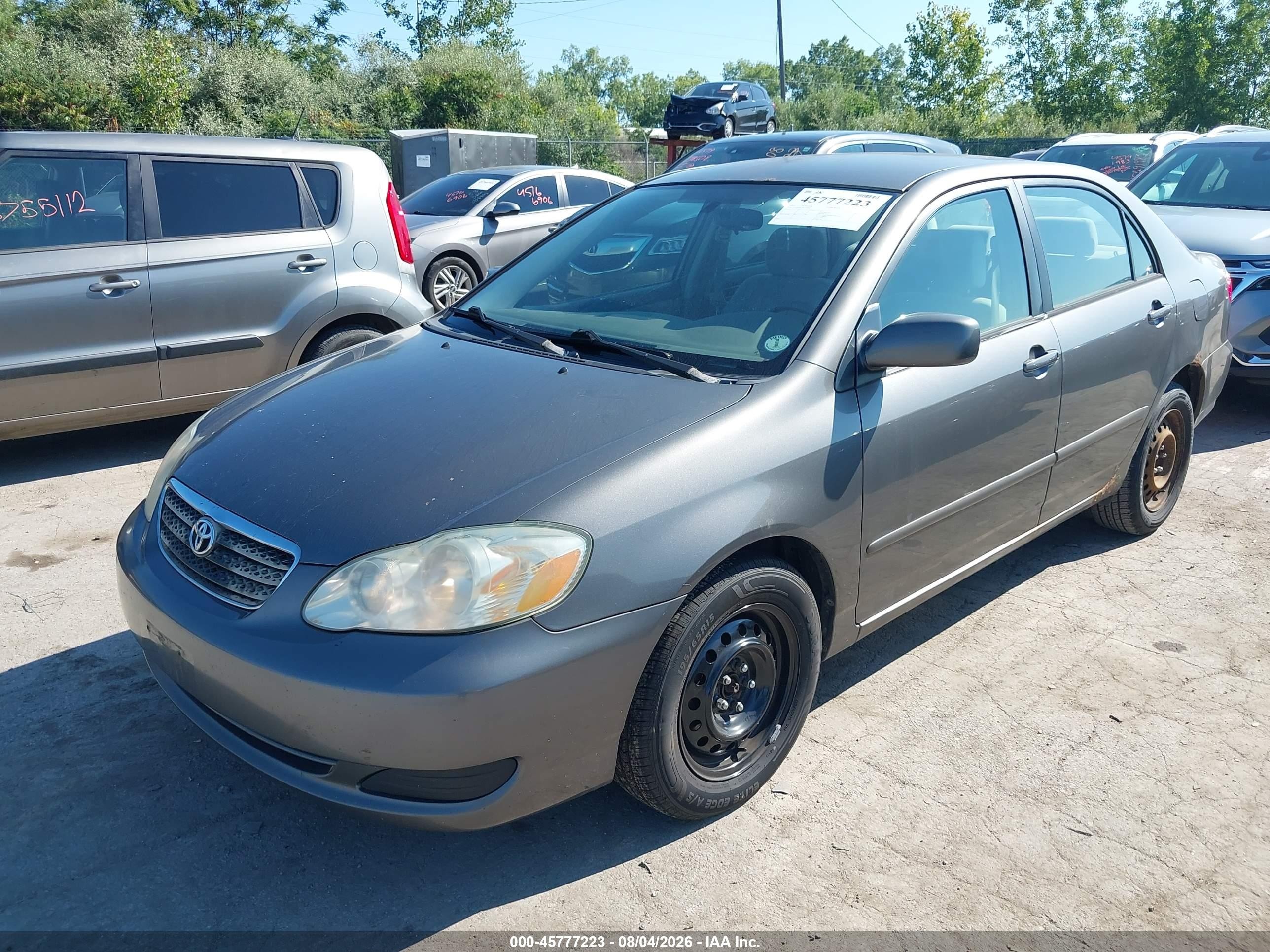 2007 Toyota Corolla Le Gray vin: 2T1BR32E17C735692