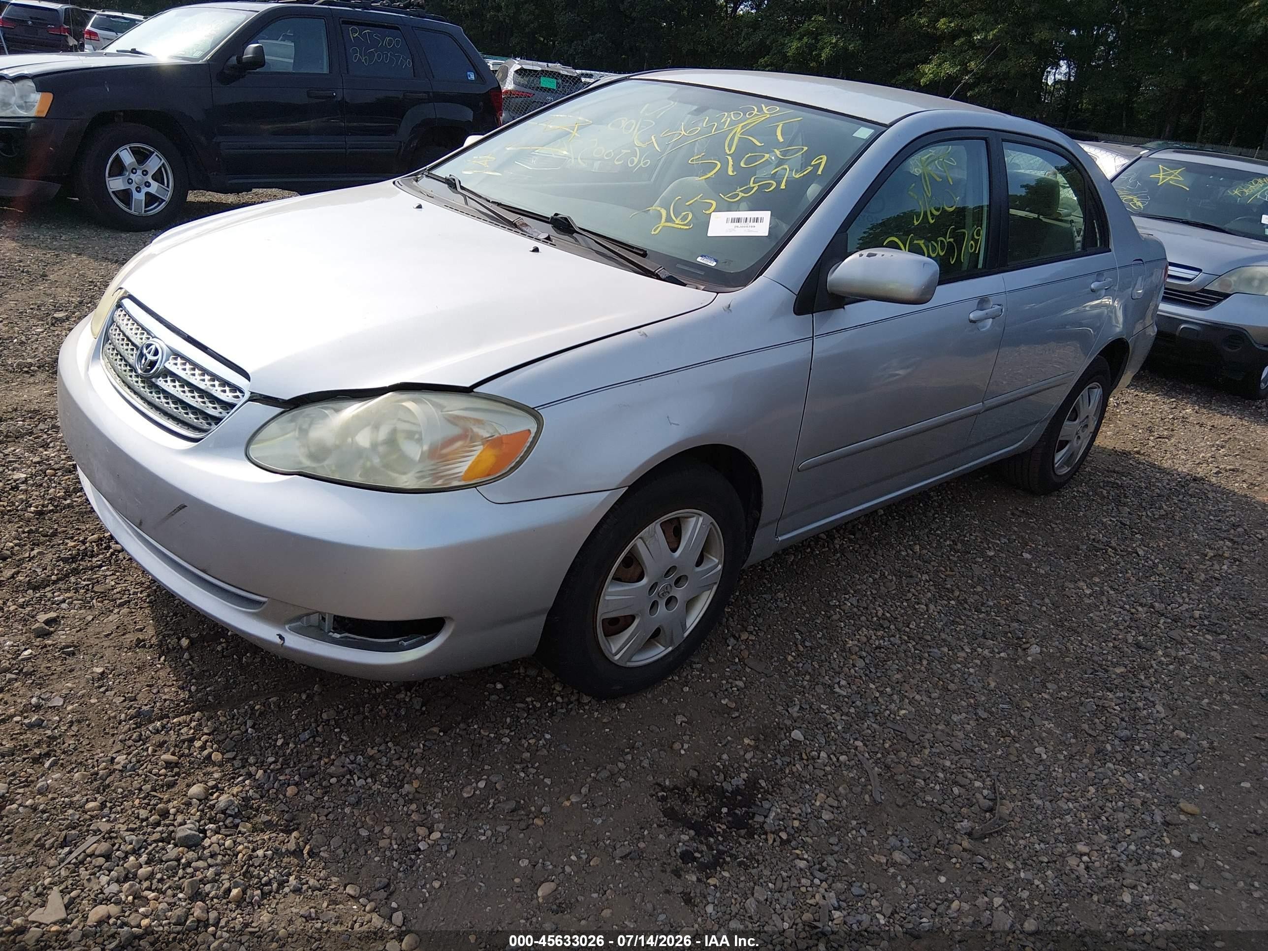2007 Toyota Corolla Le Gray vin: 2T1BR32E17C844850