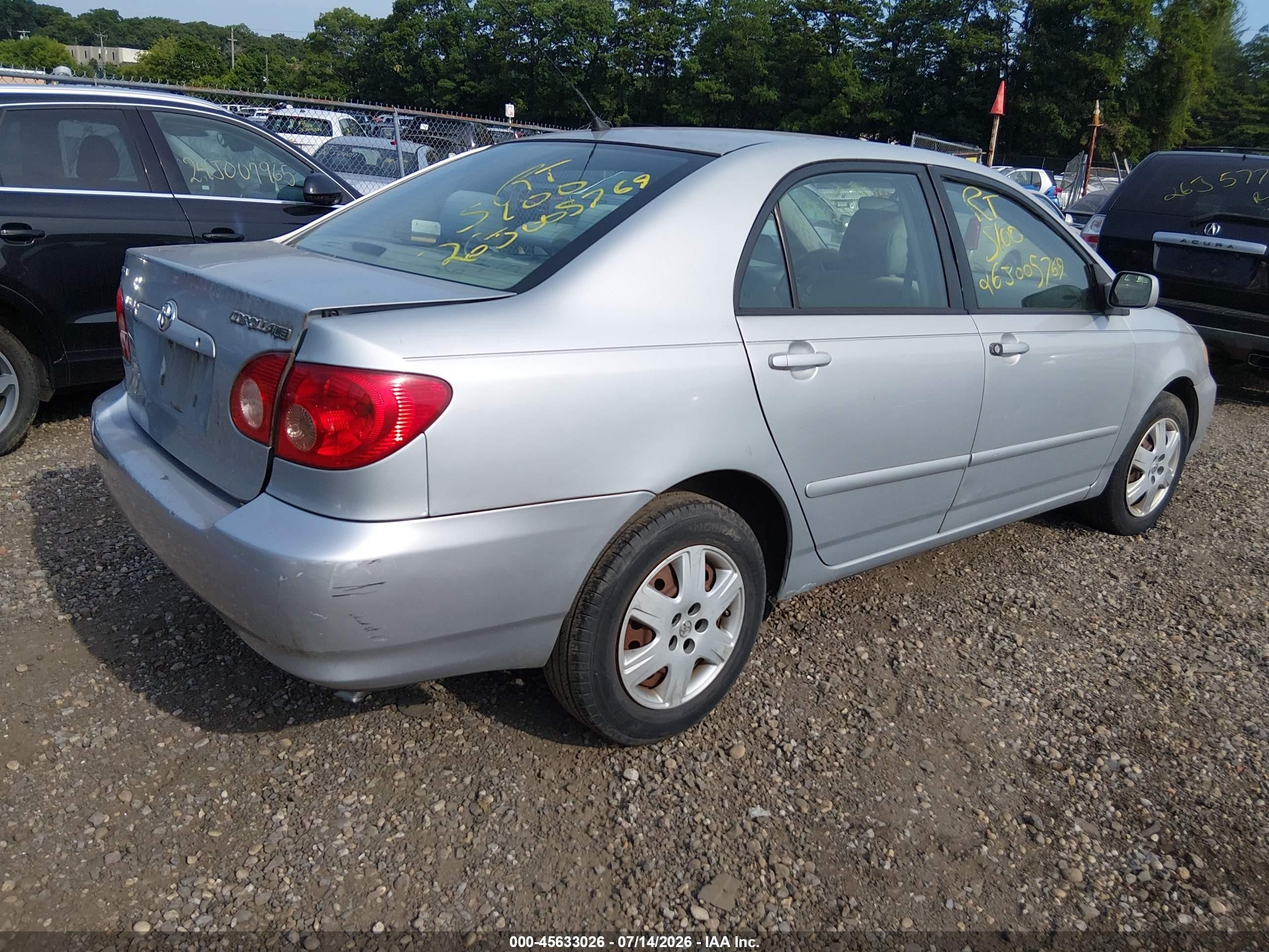 2007 Toyota Corolla Le Gray vin: 2T1BR32E17C844850
