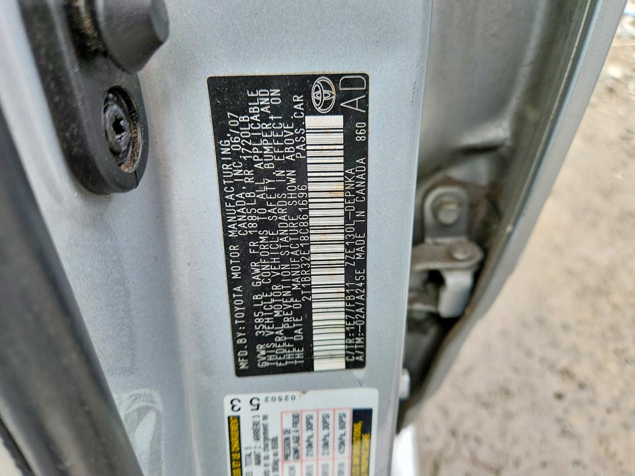 2008 Toyota Corolla Le Серебряный vin: 2T1BR32E18C861696