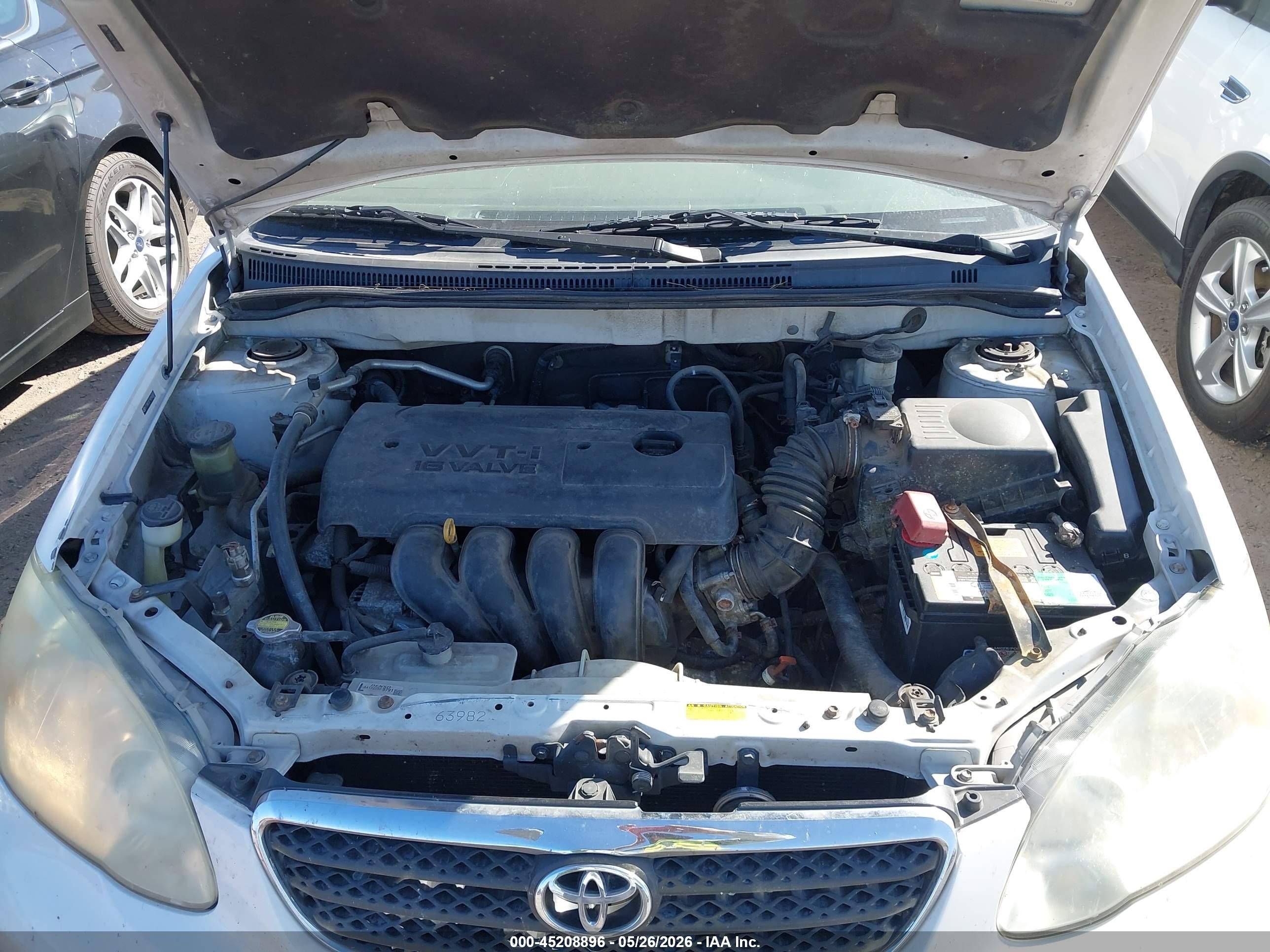 2008 Toyota Corolla Le Белый vin: 2T1BR32E18C868020
