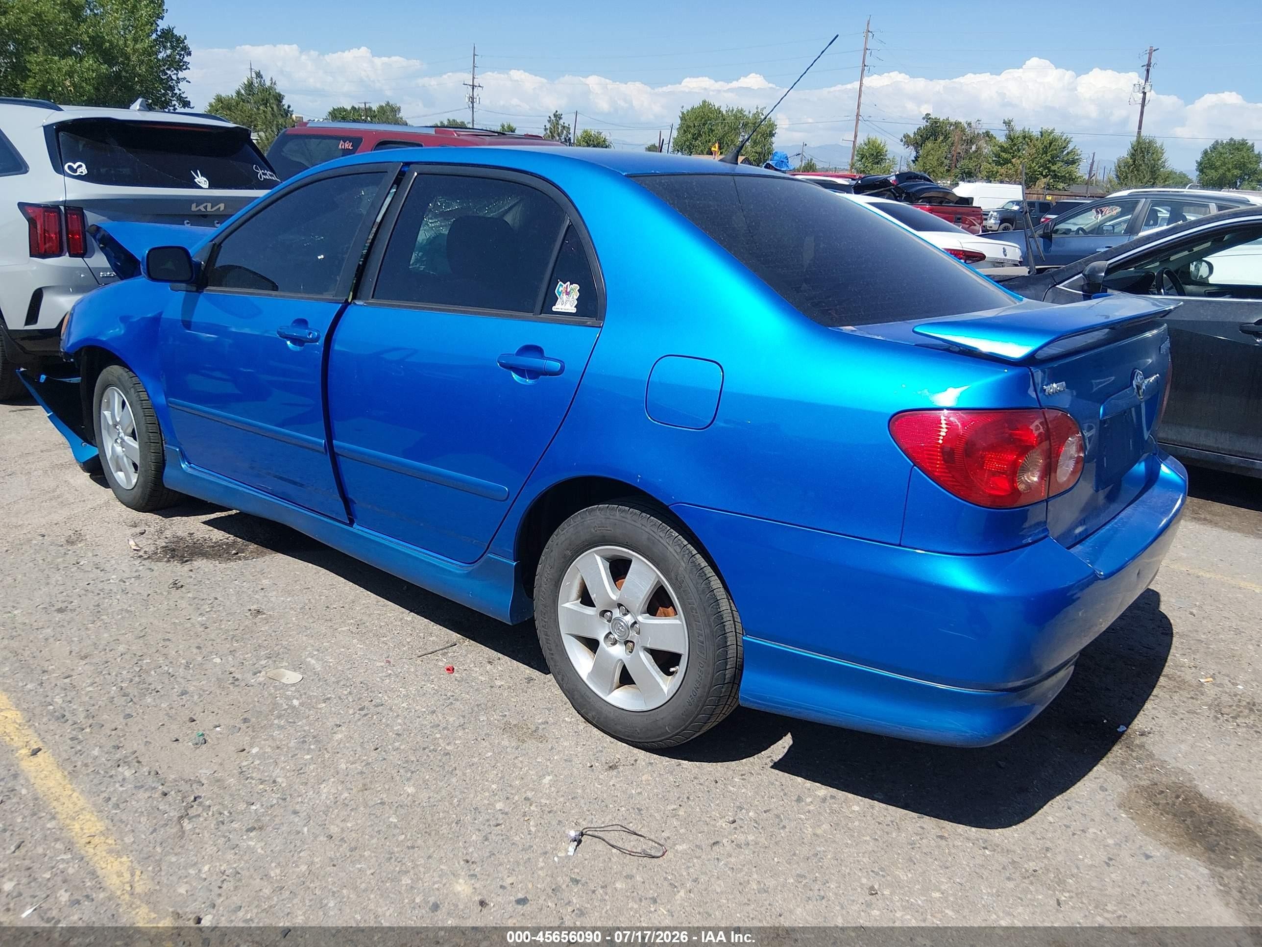 2008 Toyota Corolla S Синий vin: 2T1BR32E18C900366
