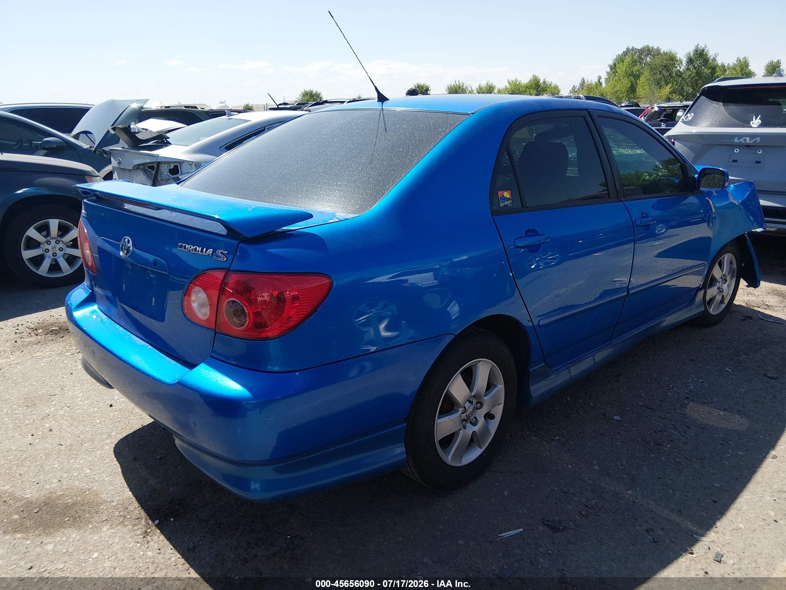 2008 Toyota Corolla S Синий vin: 2T1BR32E18C900366