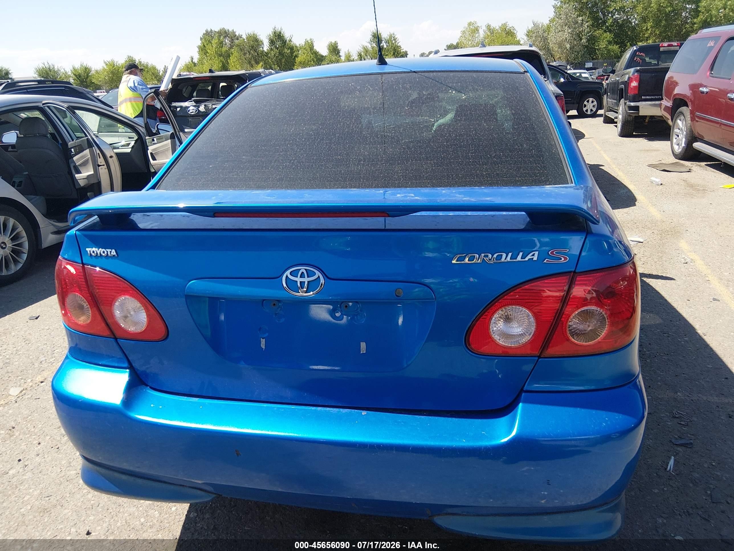 2008 Toyota Corolla S Синий vin: 2T1BR32E18C900366