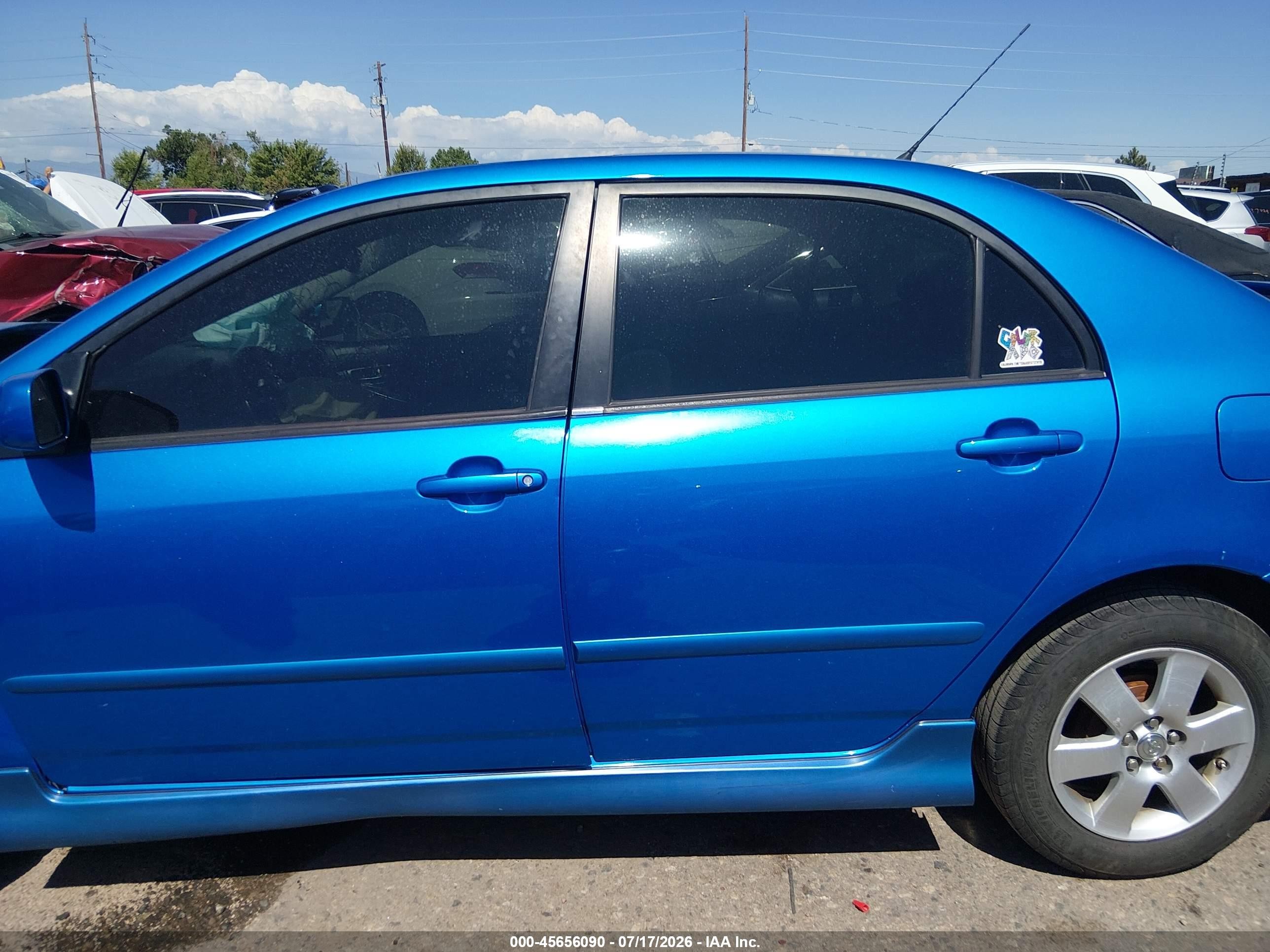 2008 Toyota Corolla S Синий vin: 2T1BR32E18C900366