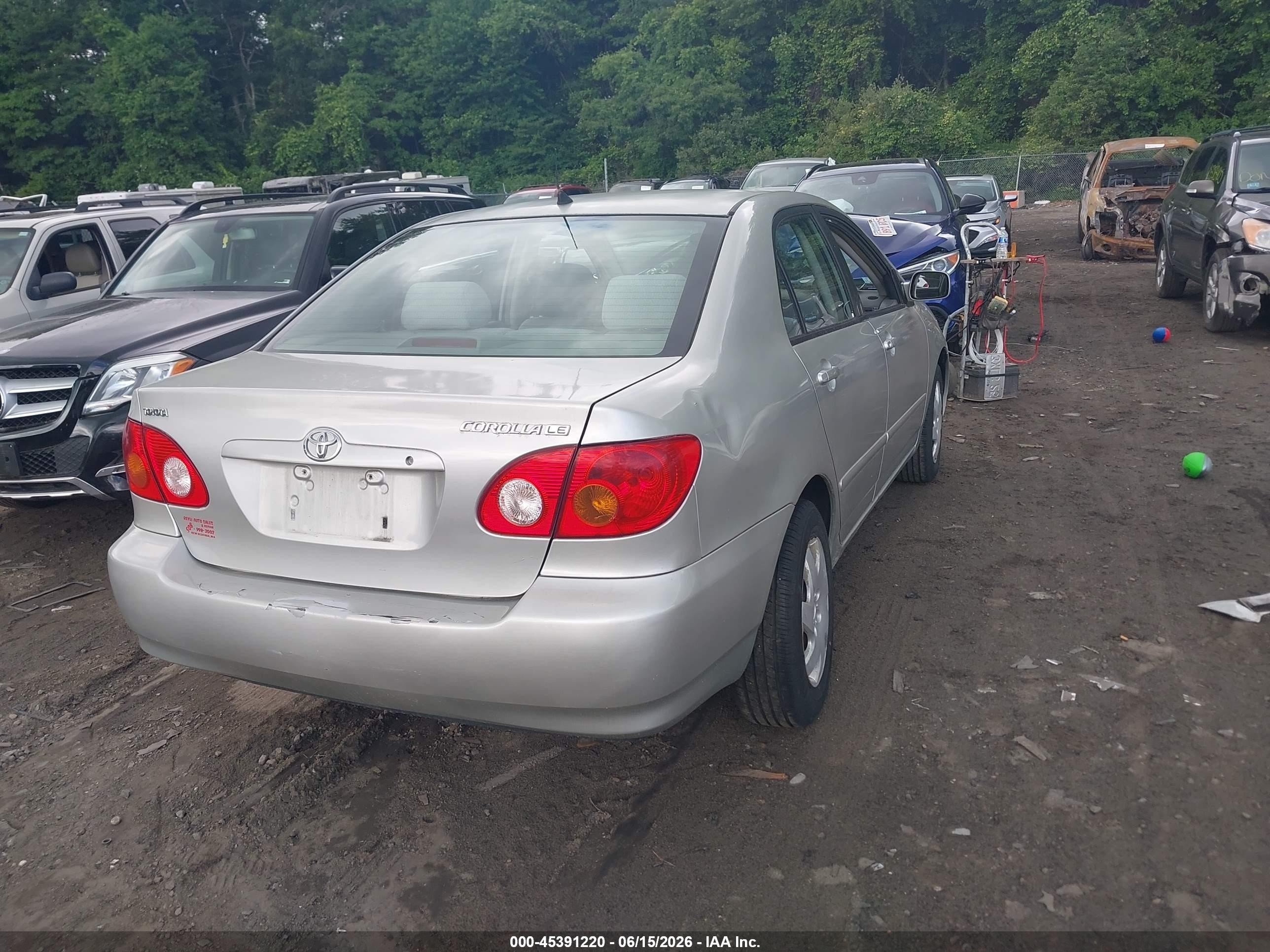 2003 Toyota Corolla Le Silver vin: 2T1BR32E23C046352