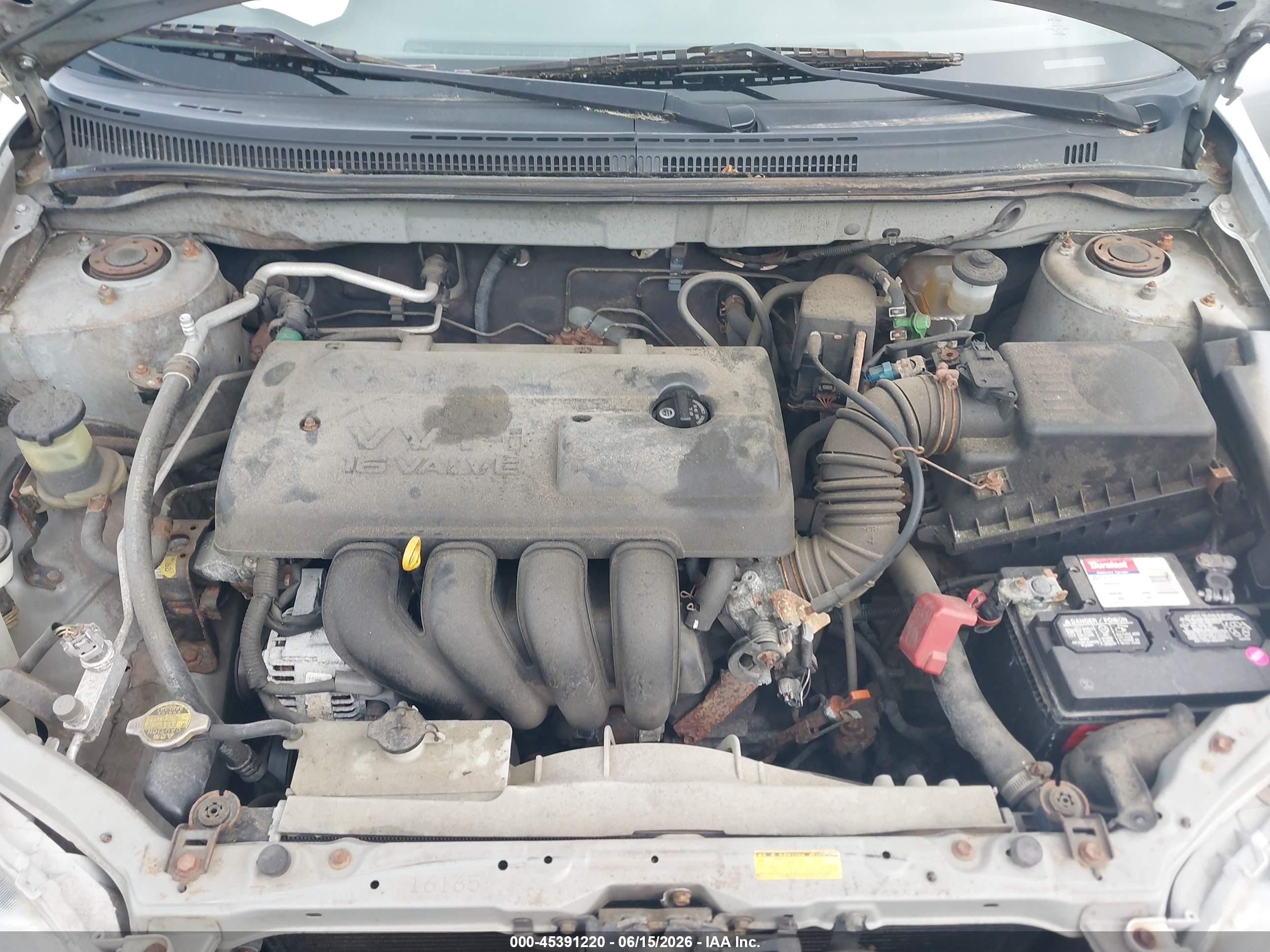 2003 Toyota Corolla Le Silver vin: 2T1BR32E23C046352