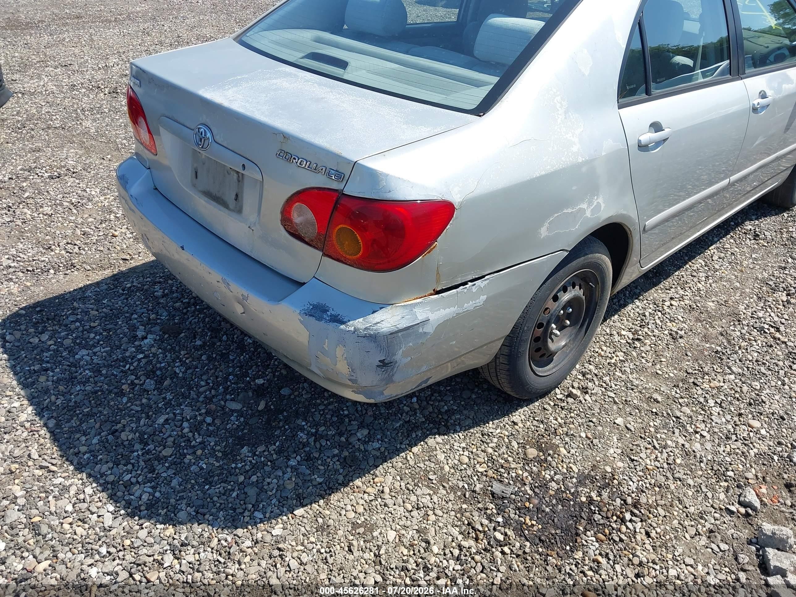 2003 Toyota Corolla Ce/le/s Silver vin: 2T1BR32E23C130719