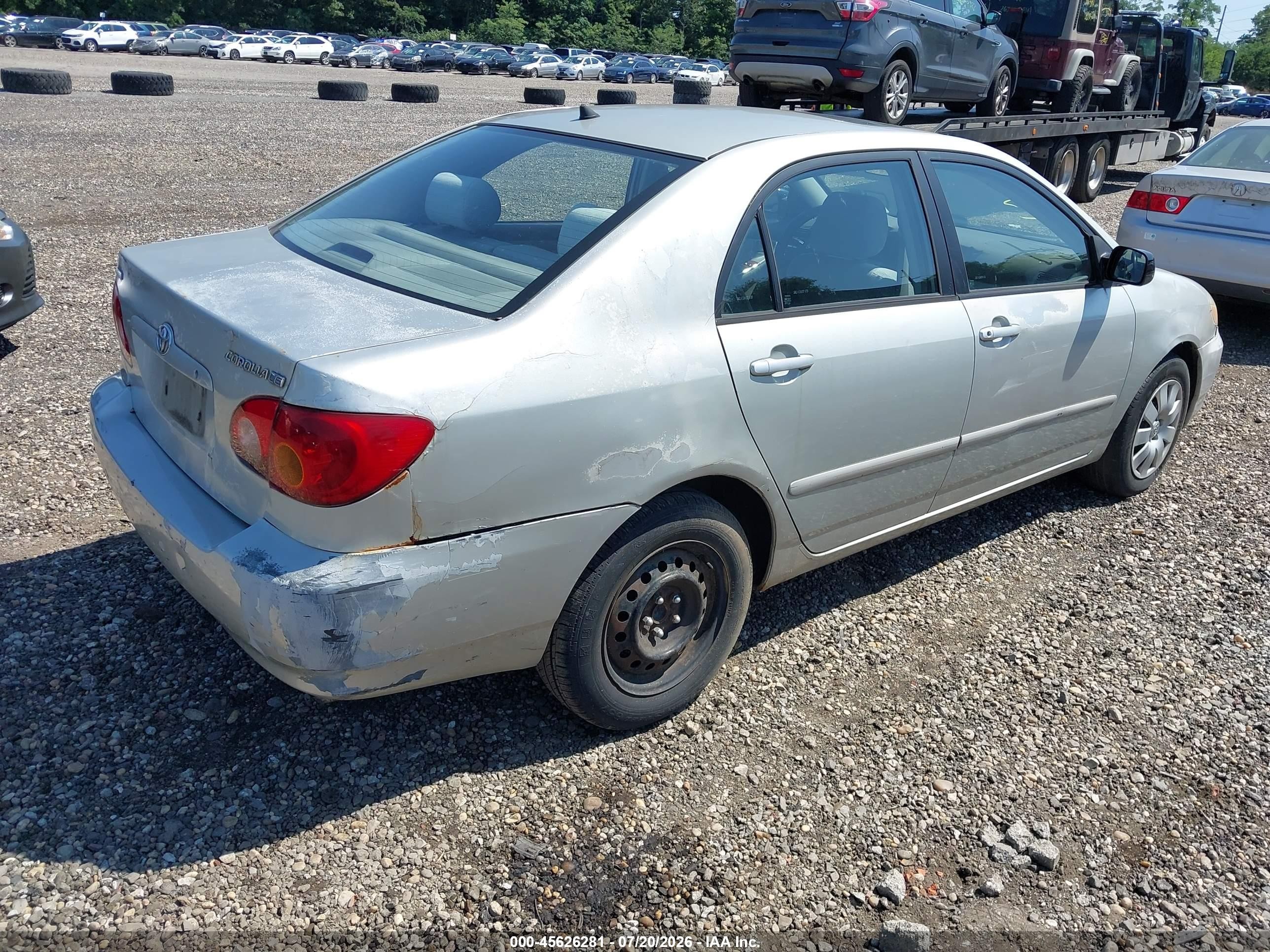 2003 Toyota Corolla Ce/le/s Silver vin: 2T1BR32E23C130719