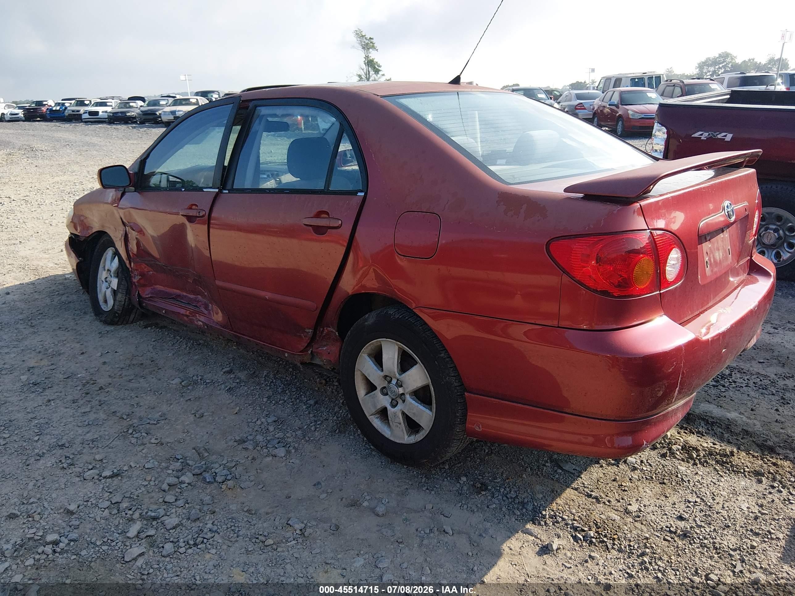 2003 Toyota Corolla S Red vin: 2T1BR32E23C162148