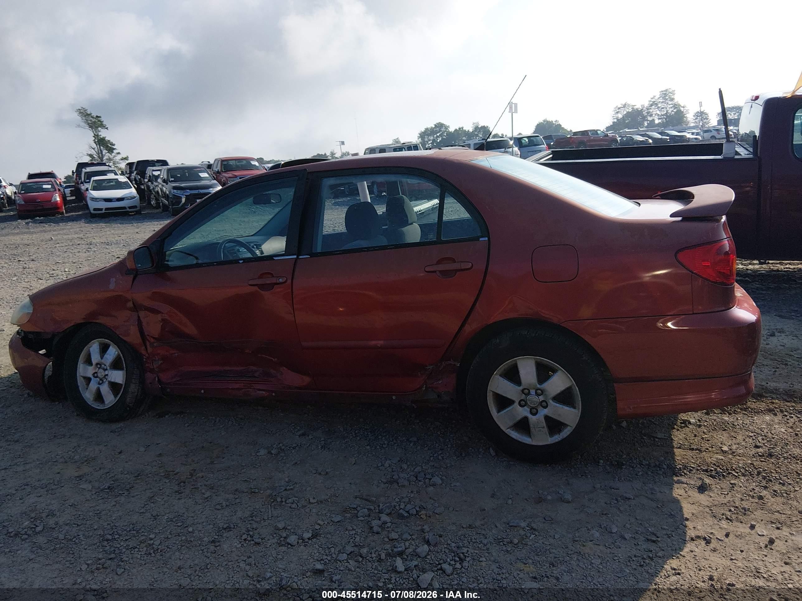 2003 Toyota Corolla S Red vin: 2T1BR32E23C162148