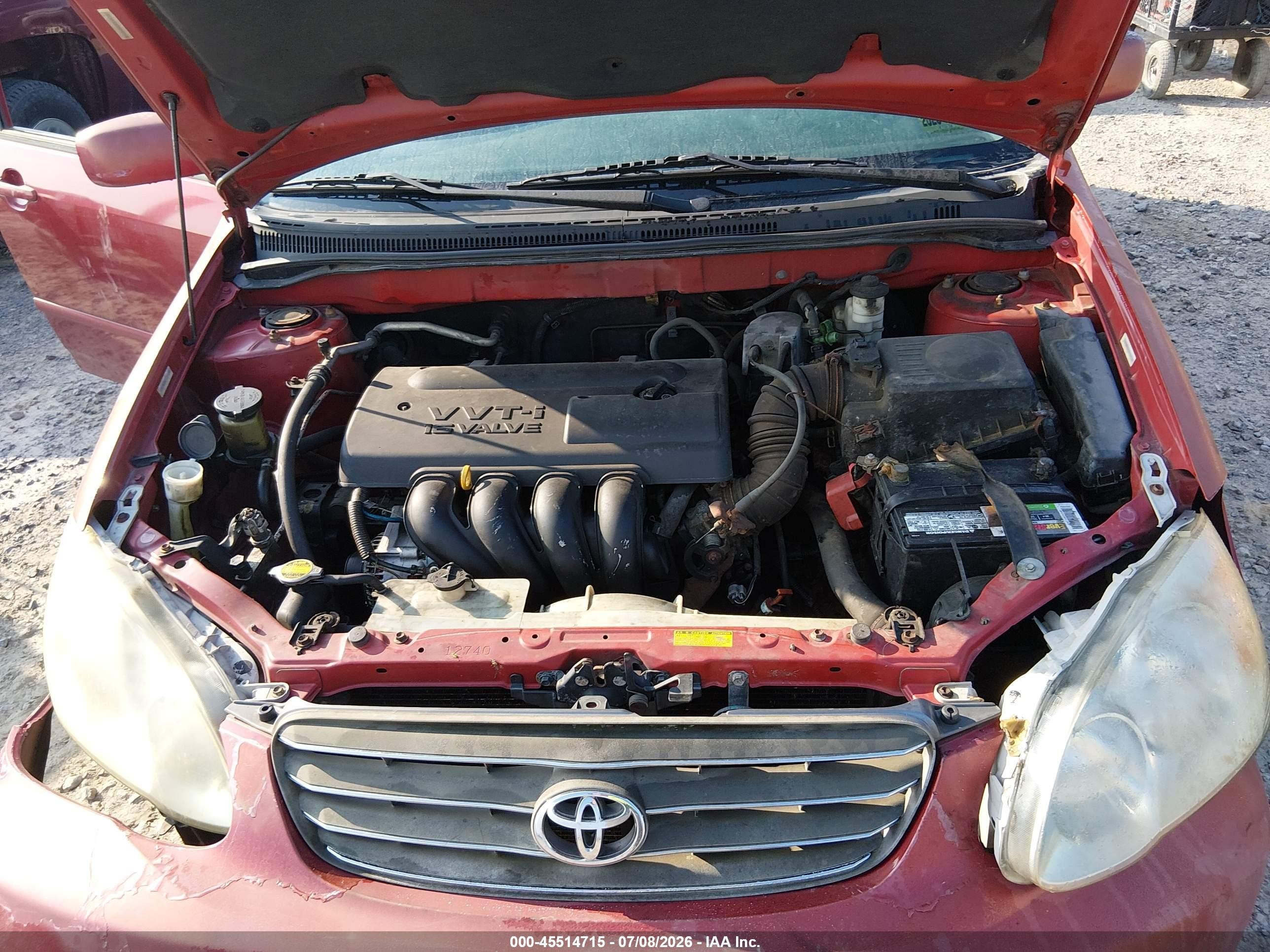 2003 Toyota Corolla S Red vin: 2T1BR32E23C162148