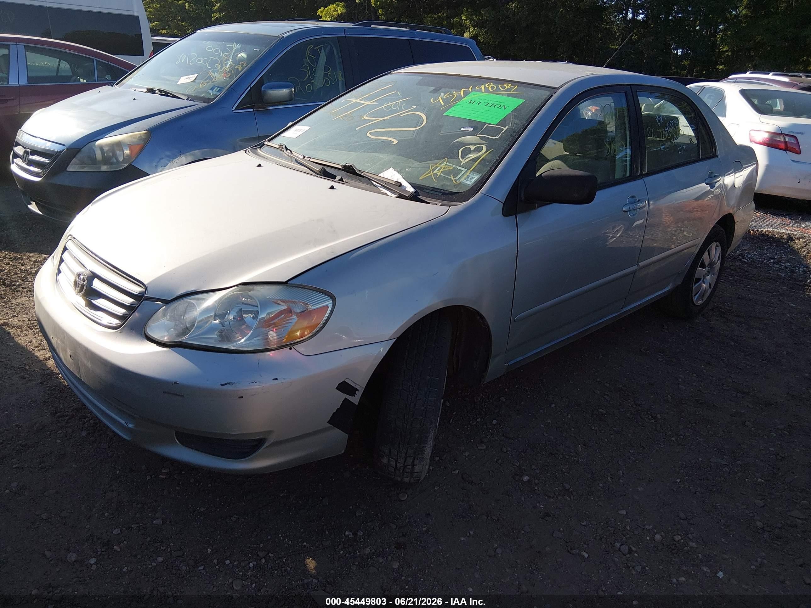 2004 Toyota Corolla Le Silver vin: 2T1BR32E24C239232