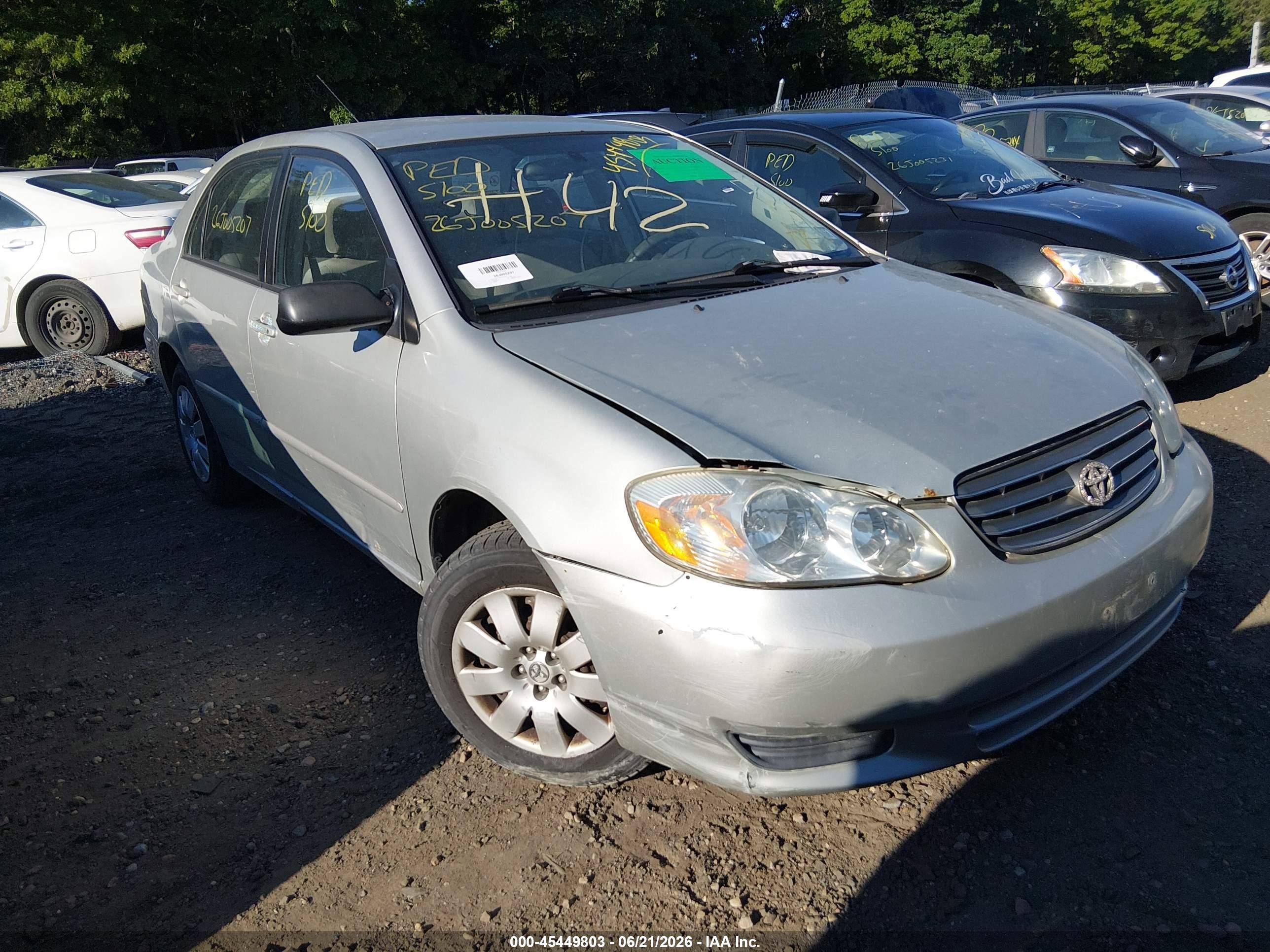 2004 Toyota Corolla Le Silver vin: 2T1BR32E24C239232
